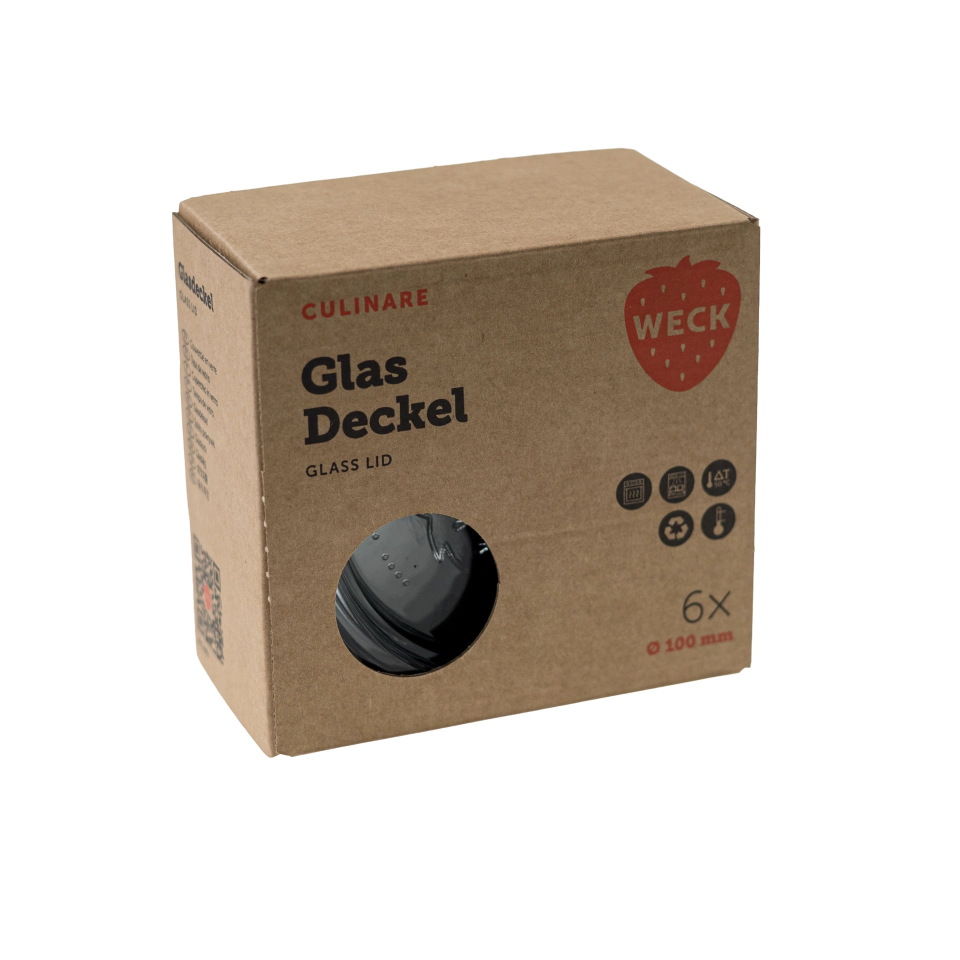 WECK Culinare Glasdeckel Ø 100 mm, 6 Stück