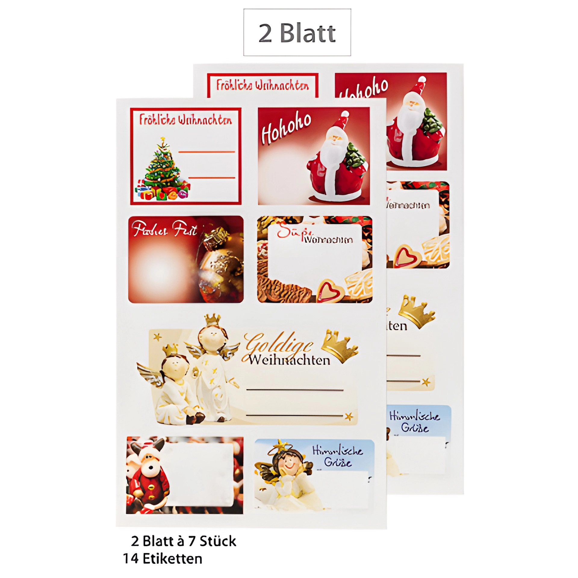 Weihnachtsetiketten 'Goldige Weihnachten'