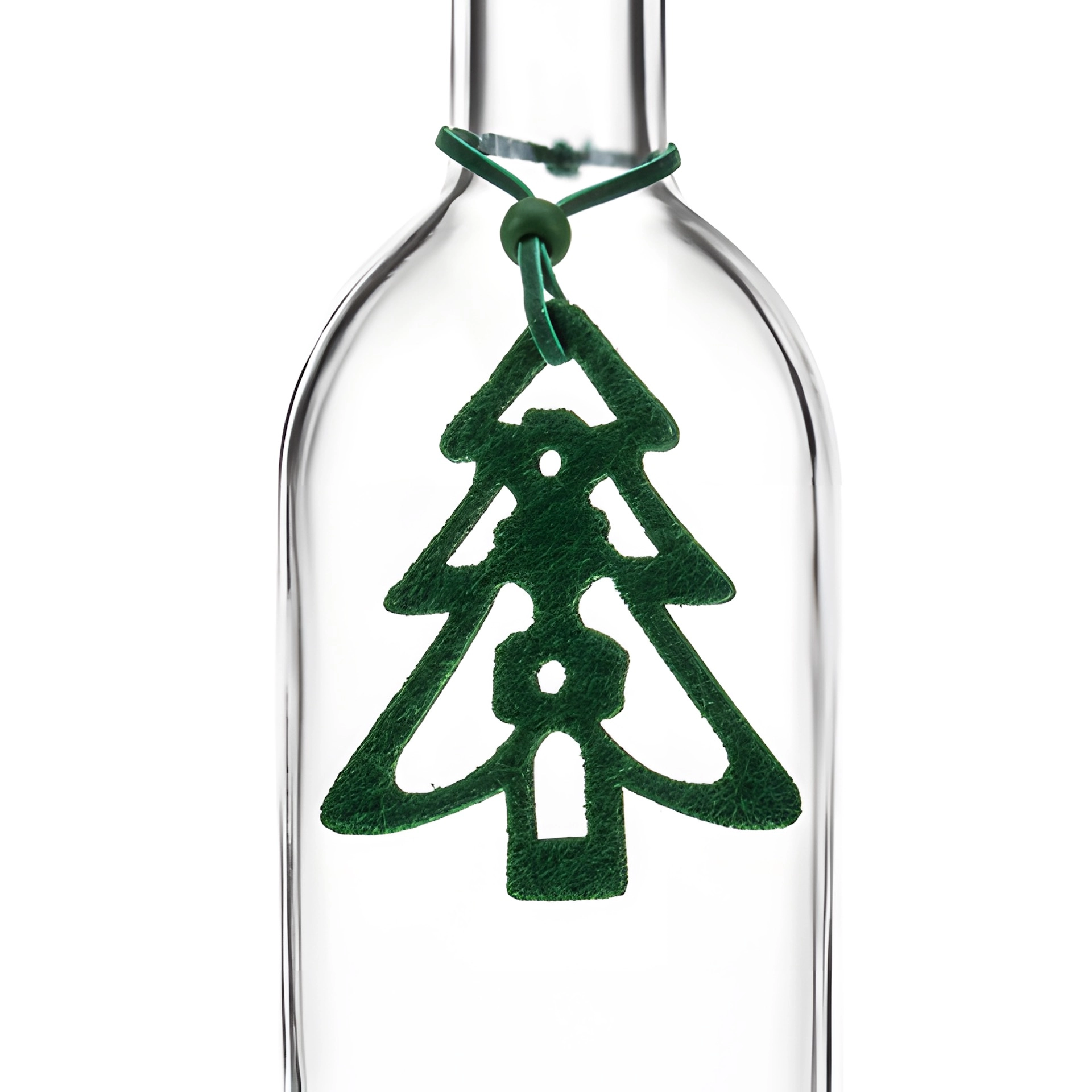 Filz-Anhänger 'Tanne, Stern, Schaukelpferd' grün, 12 Stück