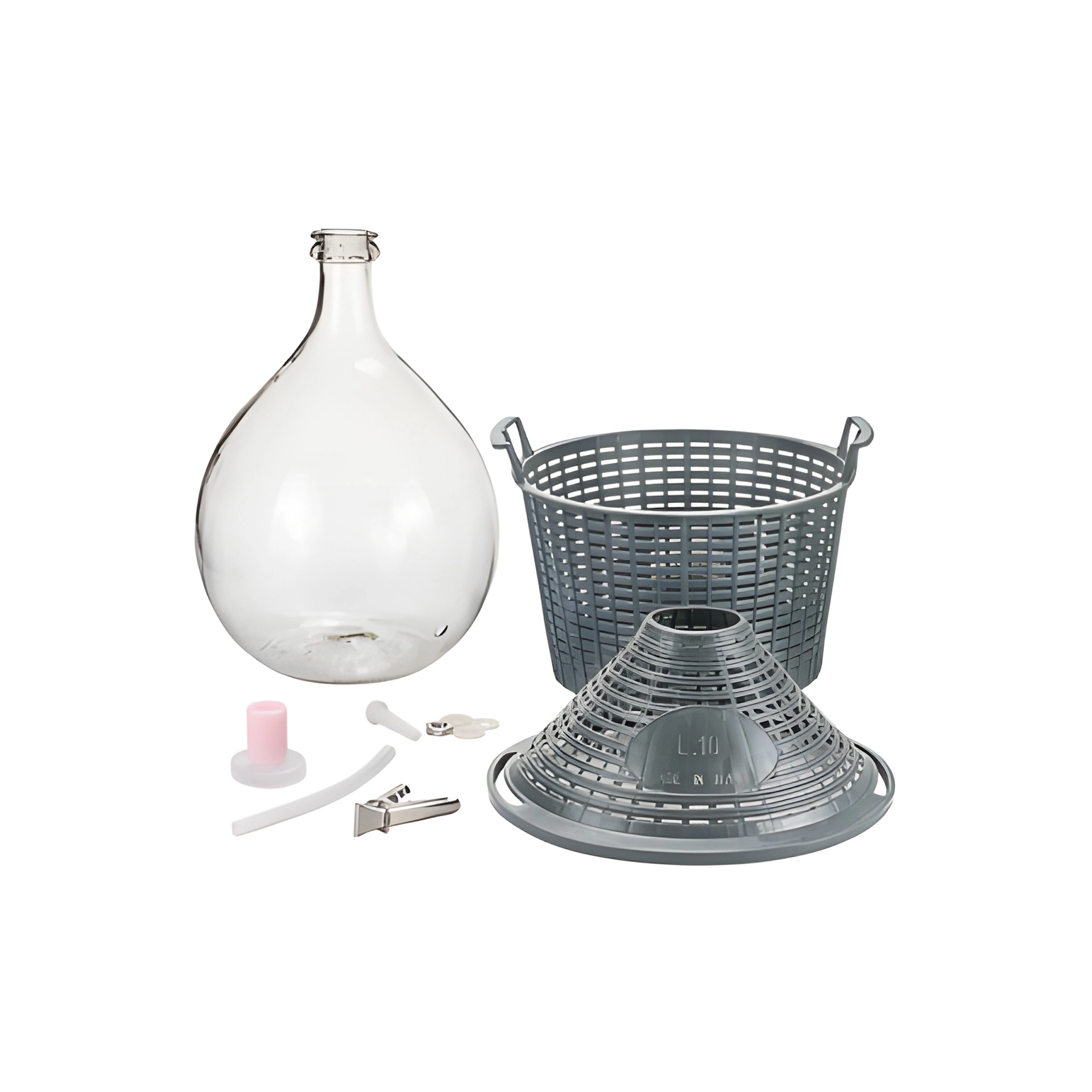 Glasballon 10000 ml gebohrt mit Ablassgarnitur