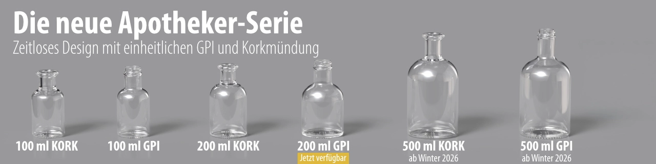 G + F Flaschenserie Apothekerflaschen