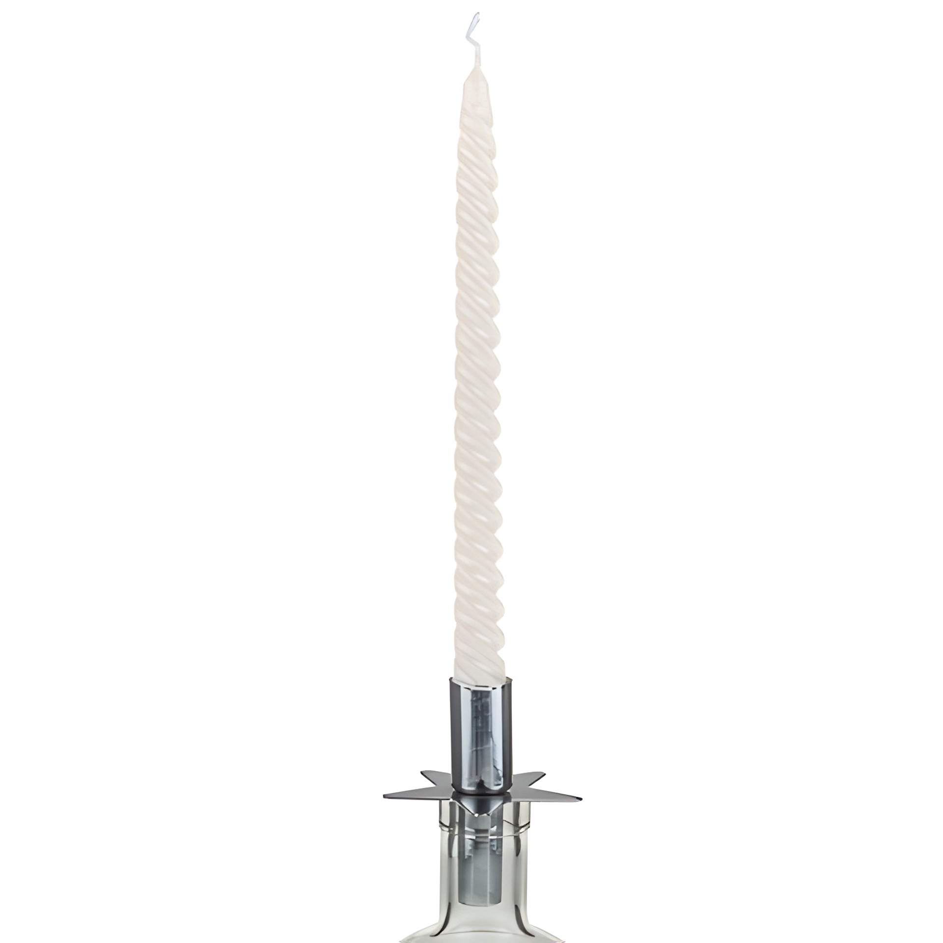 Stabkerze 'Twisted' creme, 25 cm