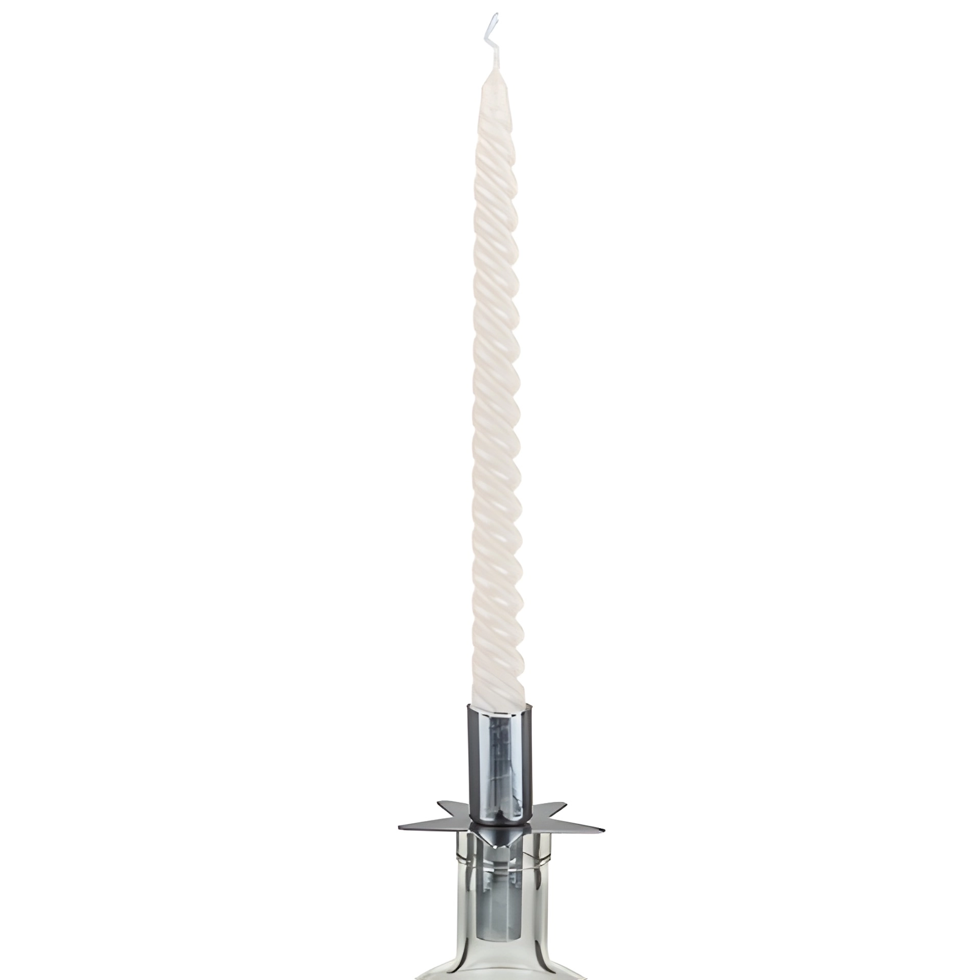 Stabkerze 'Twisted' creme, 25 cm