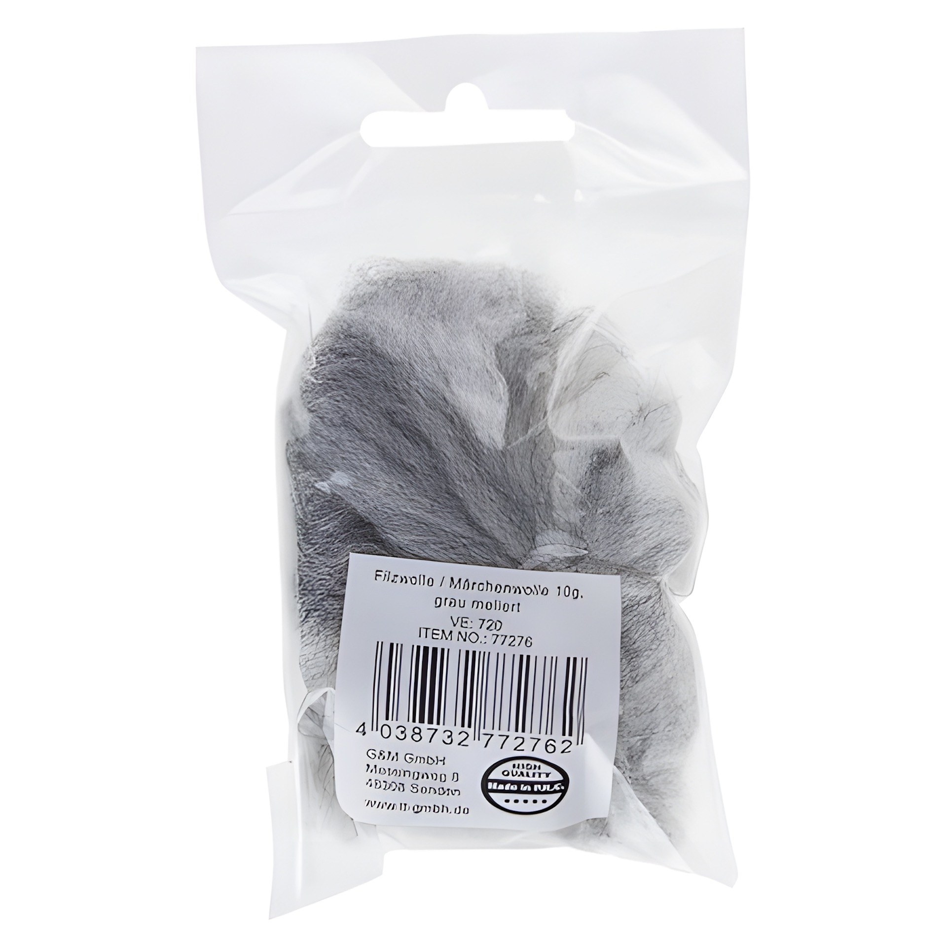 Filzwolle grau meliert, 10 g