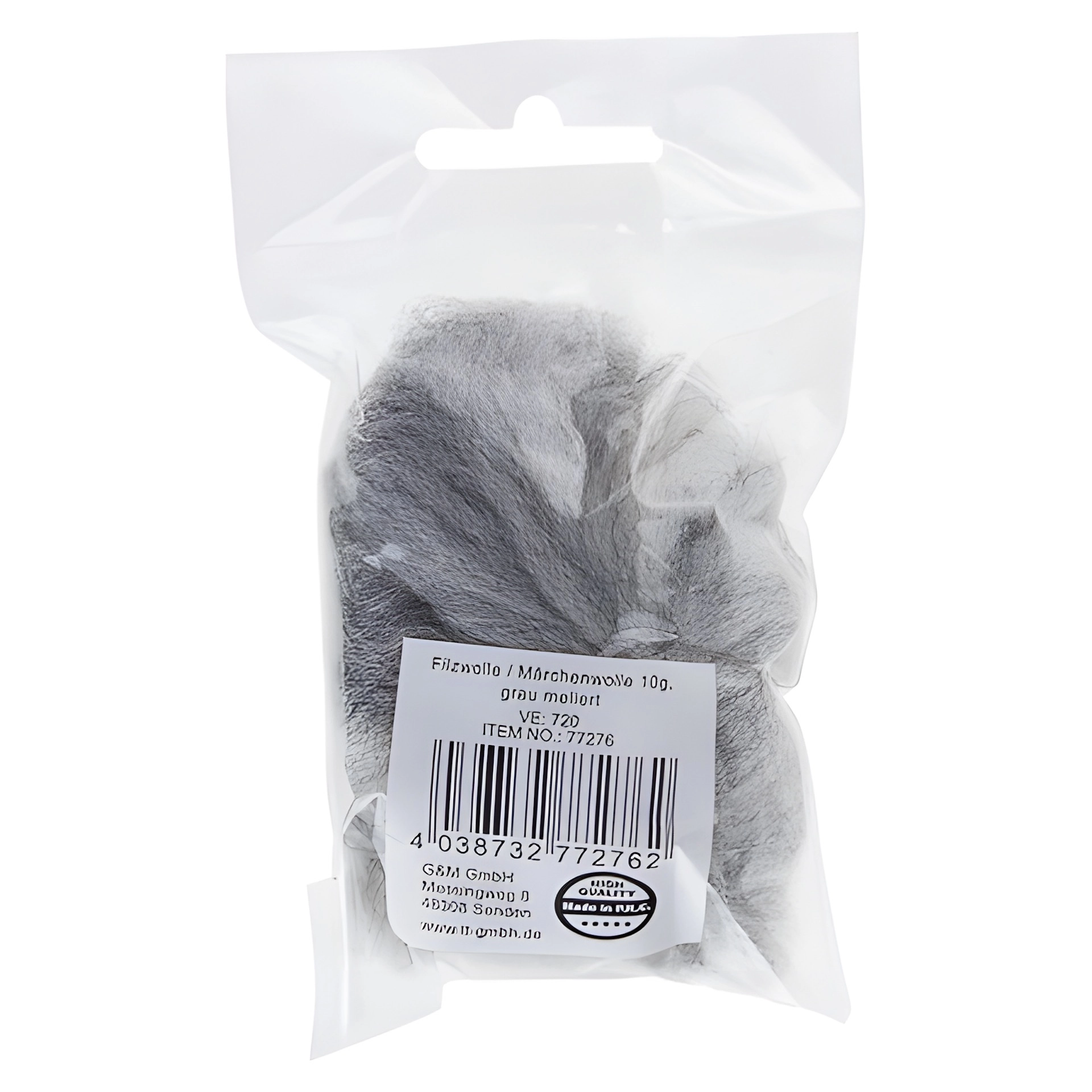 Filzwolle grau meliert, 10 g