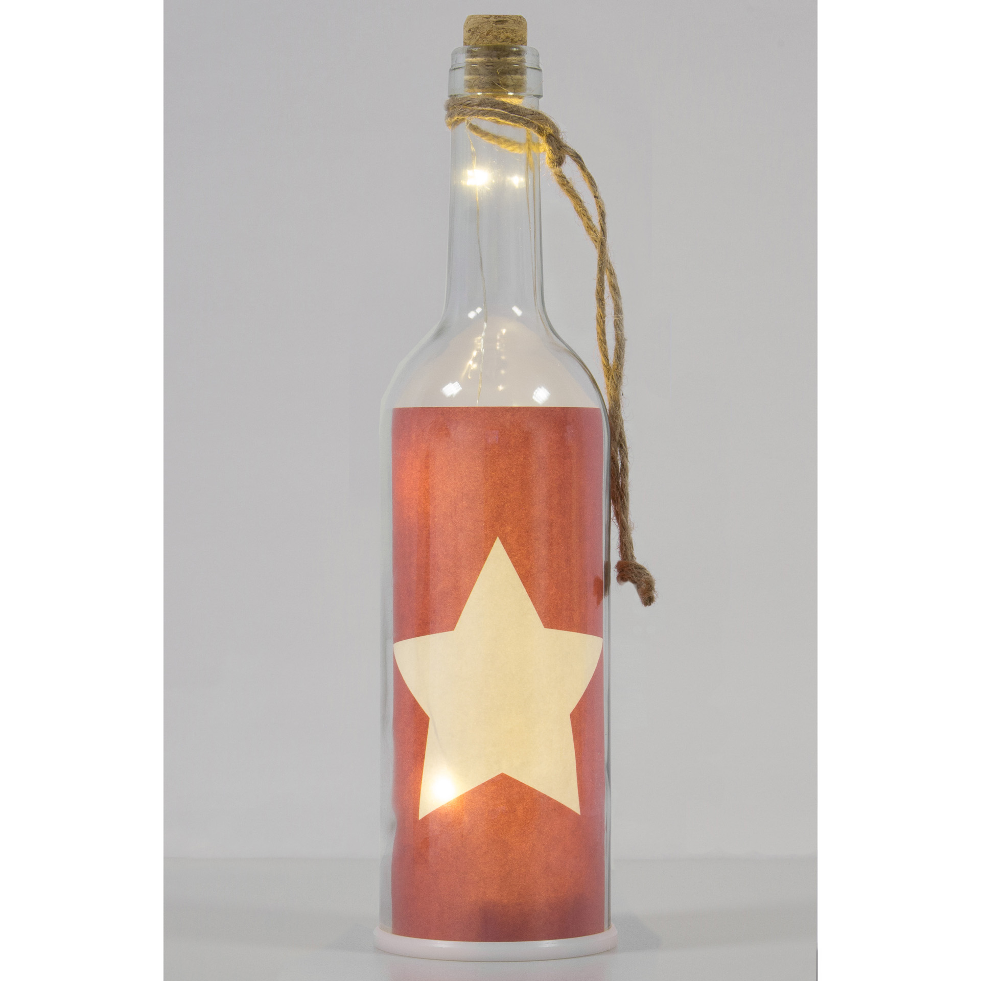 Flaschenlampe mit 5 LEDs, rot
