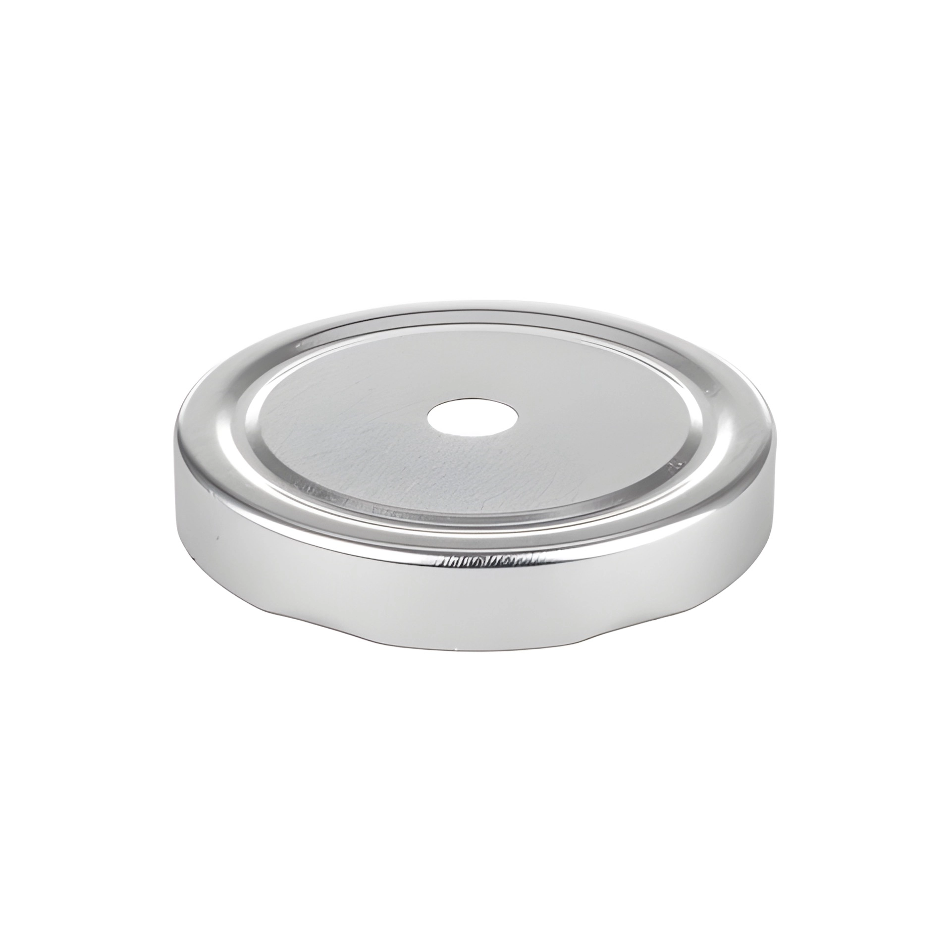 TO 82 Deep Trinkhalmdeckel silber, Loch Ø 13 mm