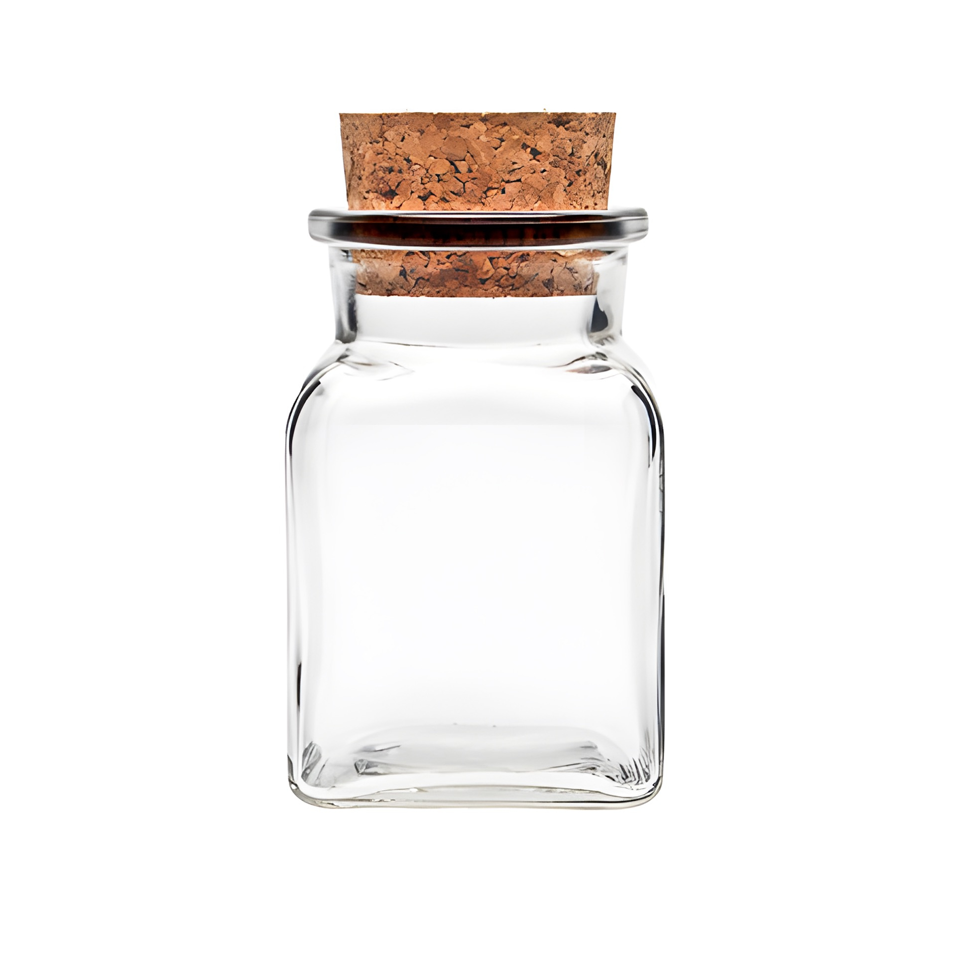 Korkenglas  150 ml quadratisch (Karton, 160 Stück)