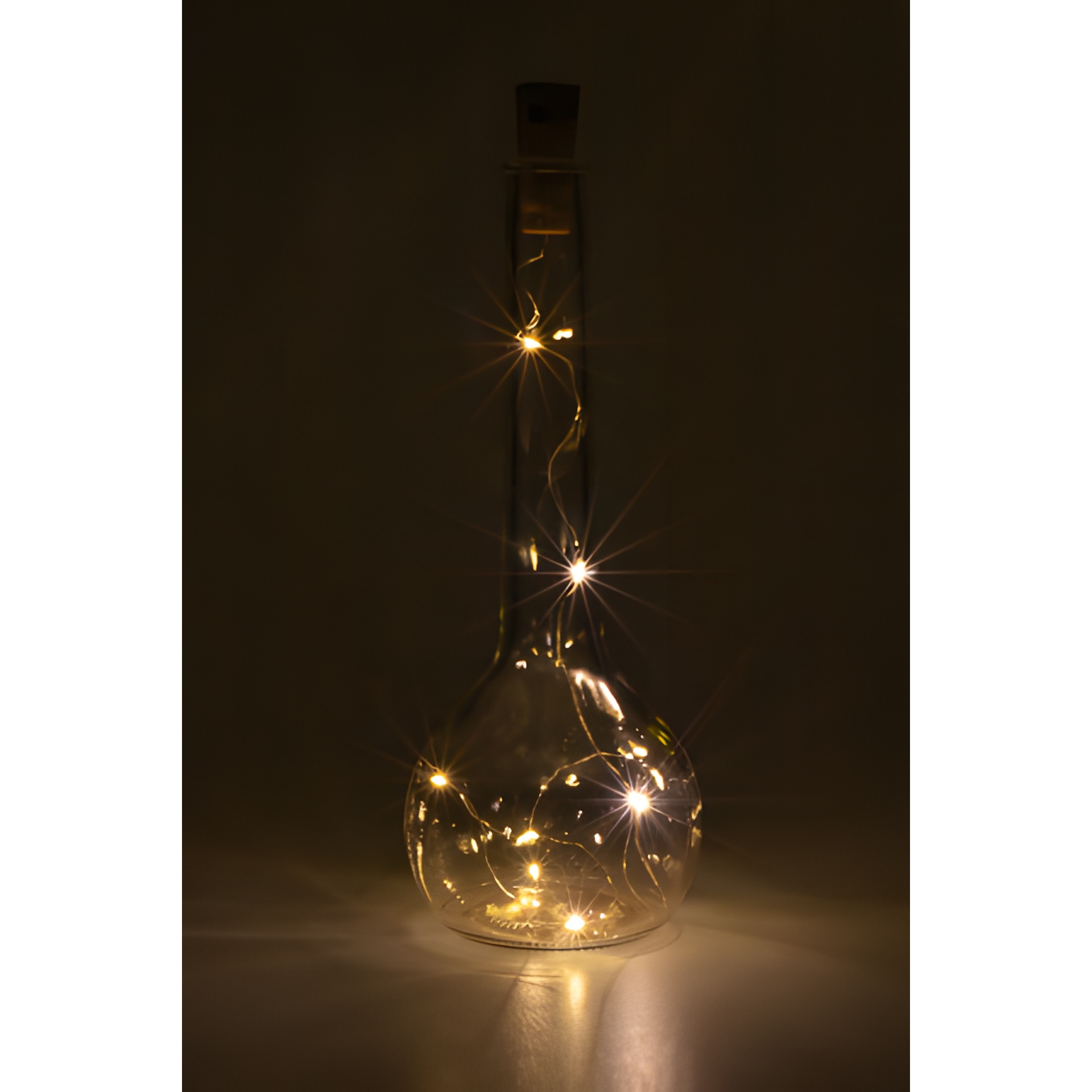 Flaschenlicht mit Abschaltautomatik, 8 LEDs, warmweiß