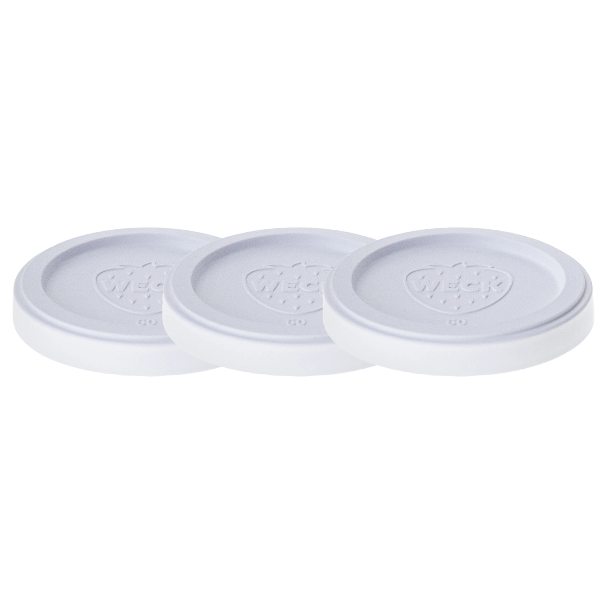 3 x WECK-Frischhaltedeckel weiß RR 60
