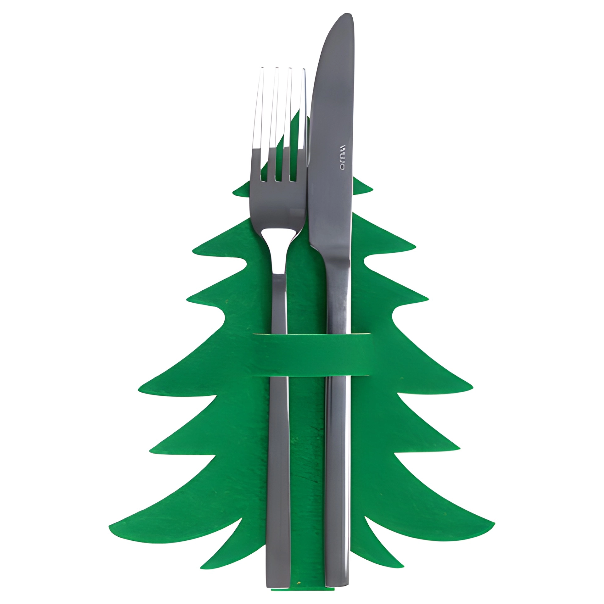 Besteckhalter 'Tannenbaum' grün, 6 Stück