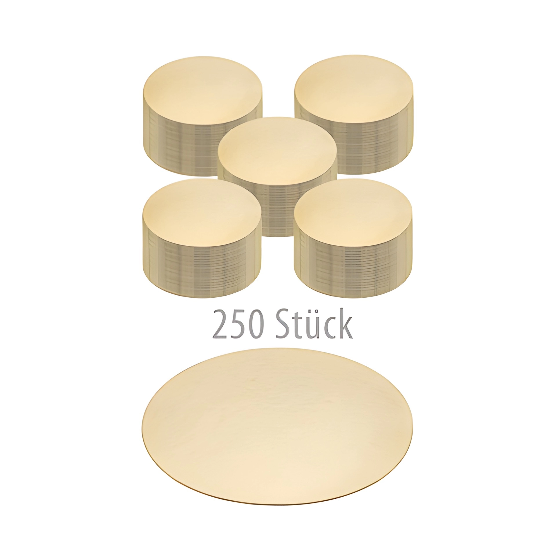 Pappscheibe Ø 160 mm gold/silber, 250 Stück