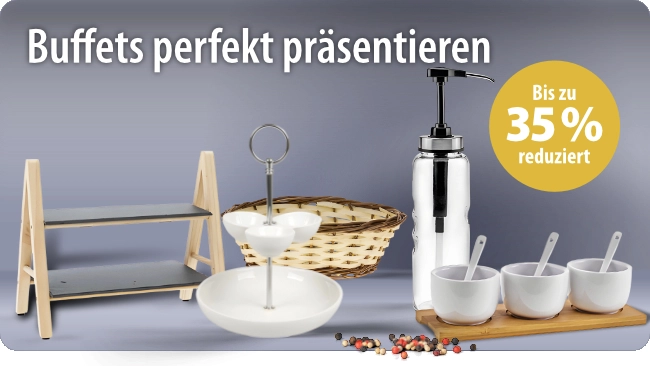 Zubehör zur Buffetpräsentation stark reduziert