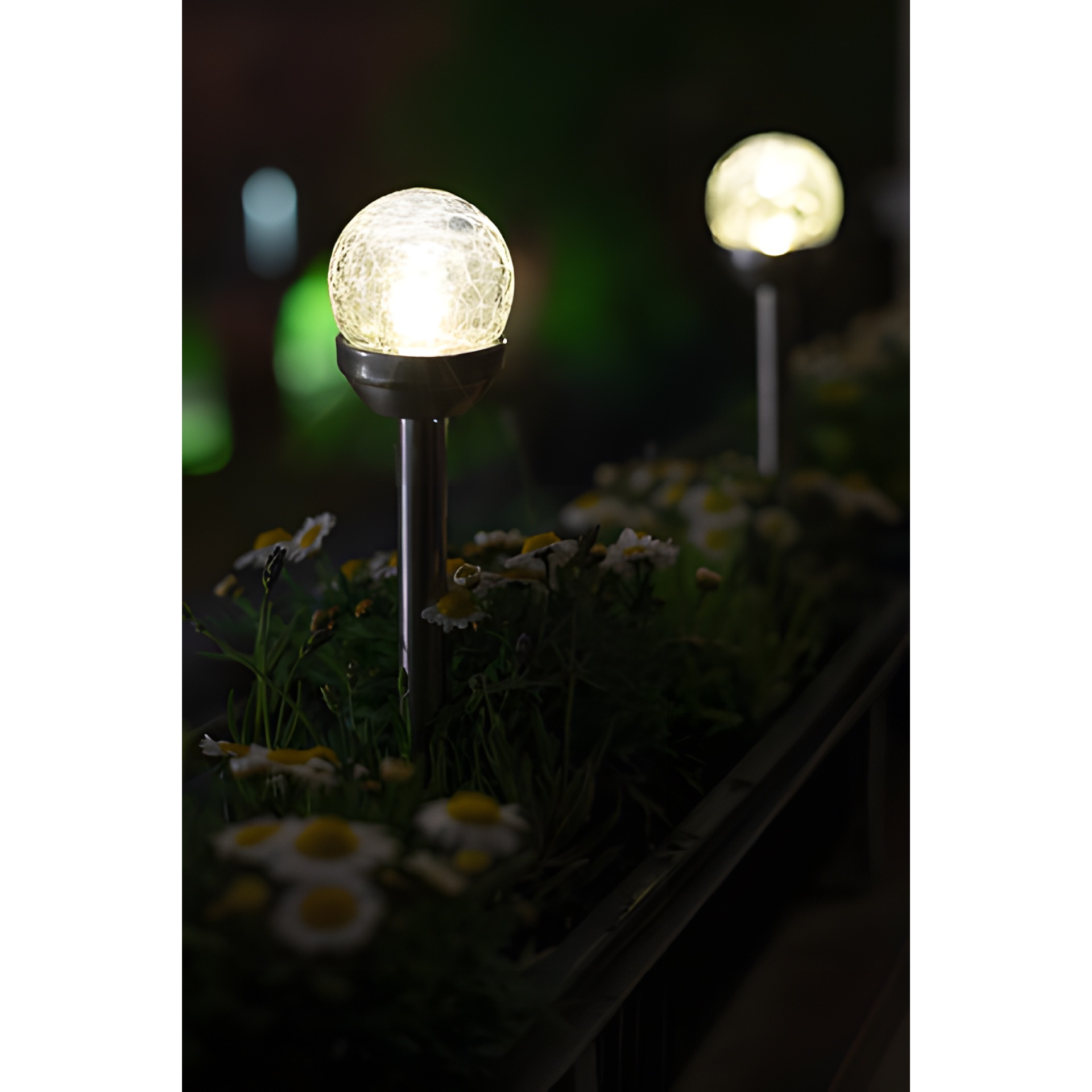 LED Solar Wegleuchte 'Crackle', 6 x 27 cm