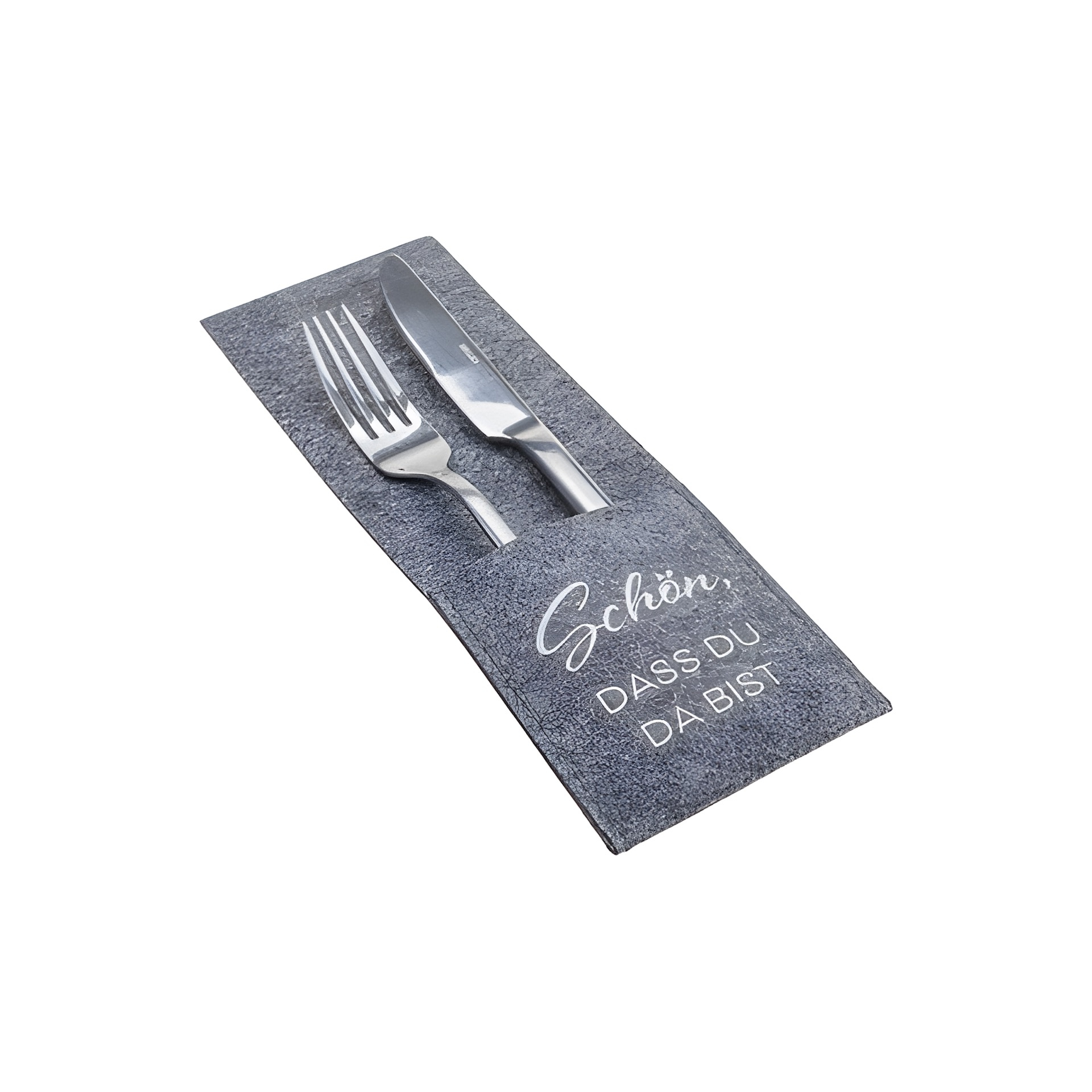 Besteckhalter 'Schön, dass Du da bist', 9 x 26 cm