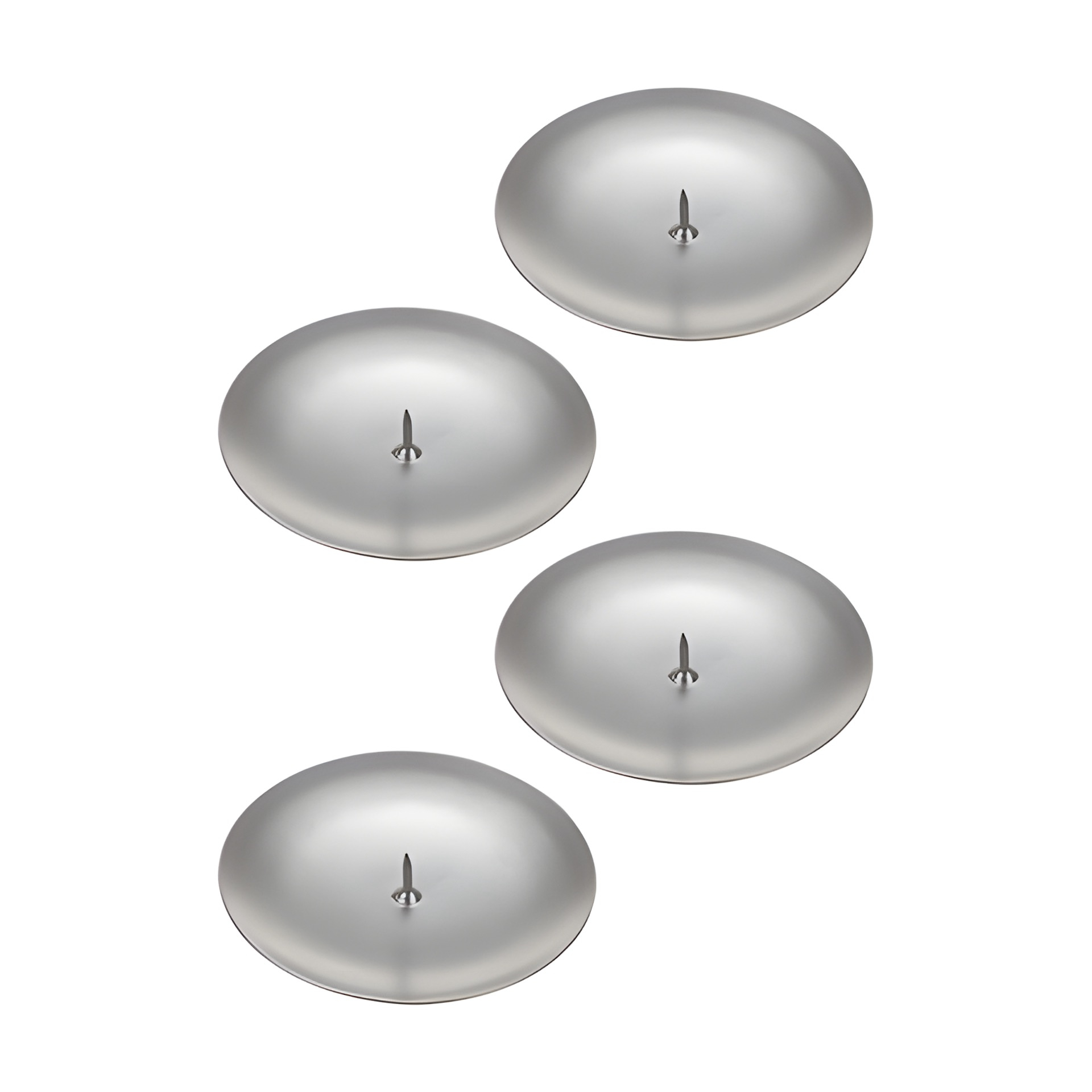 Kerzenhalter 'Adventskranz' Ø 8 cm, silber, 4 Stück
