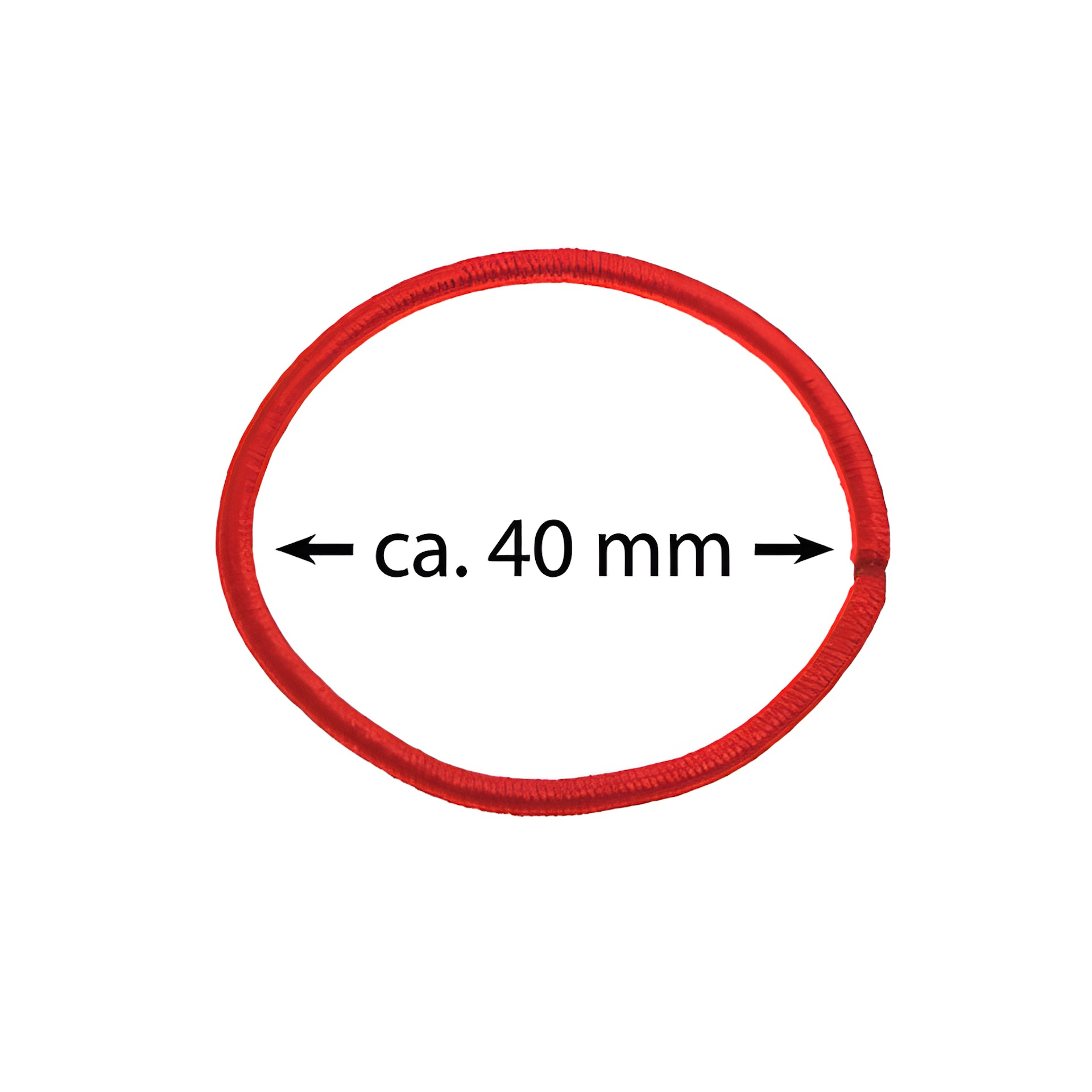 Elastische Schlaufen 40 mm, rot, 100 Stück