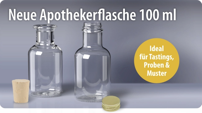 Eigenproduktionen Gläser und Flaschen: Apothhekerflaschen