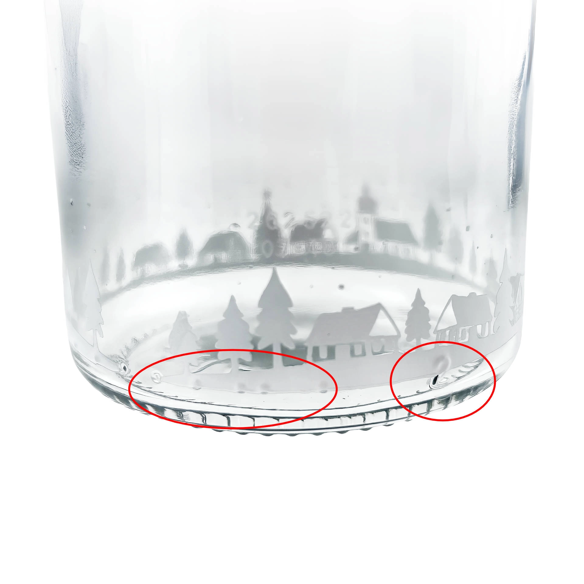 Sturzglas 215 ml 'Winterlandschaft' mit Stoßkante