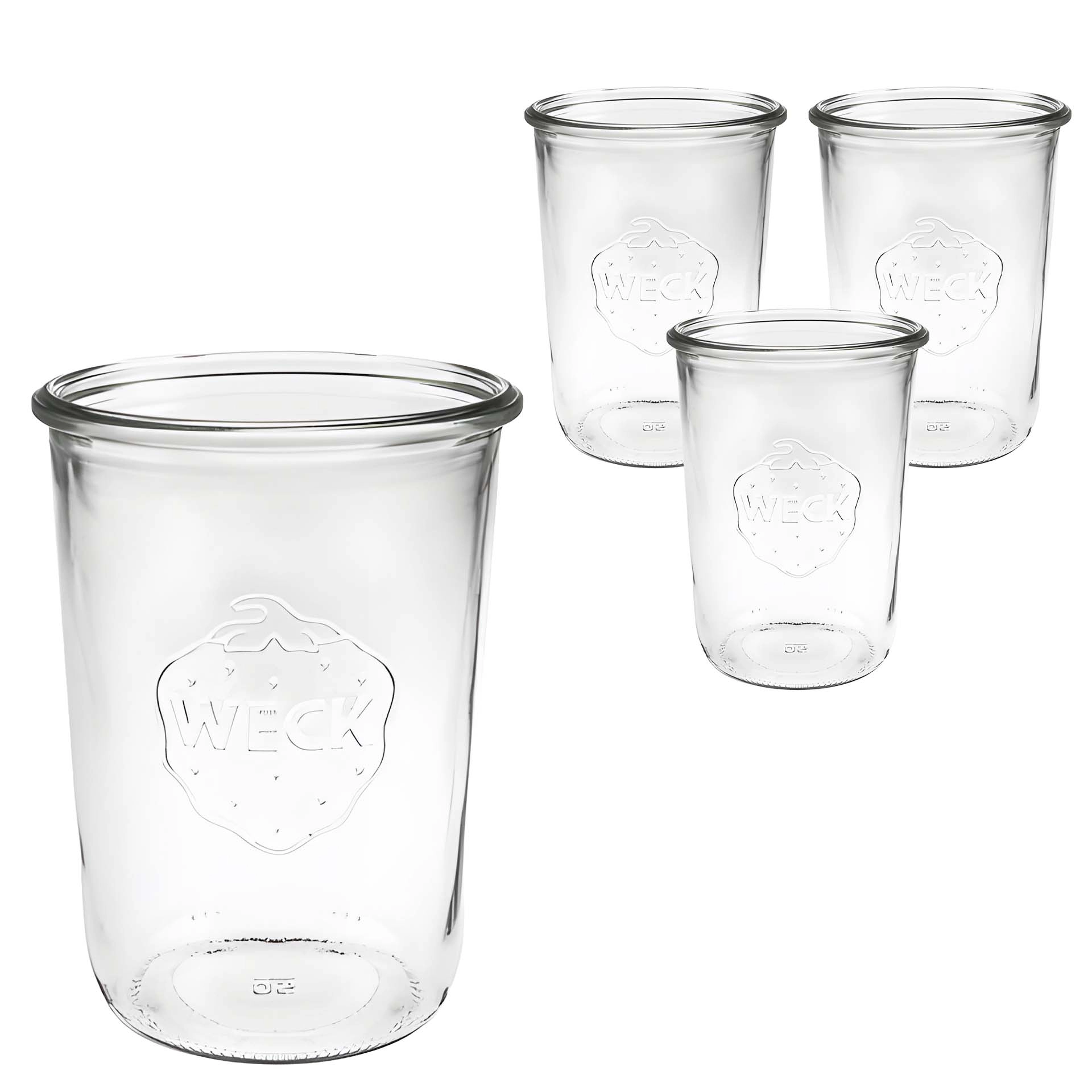 WECK Culinare Sturzglas 750 ml, 4er Karton