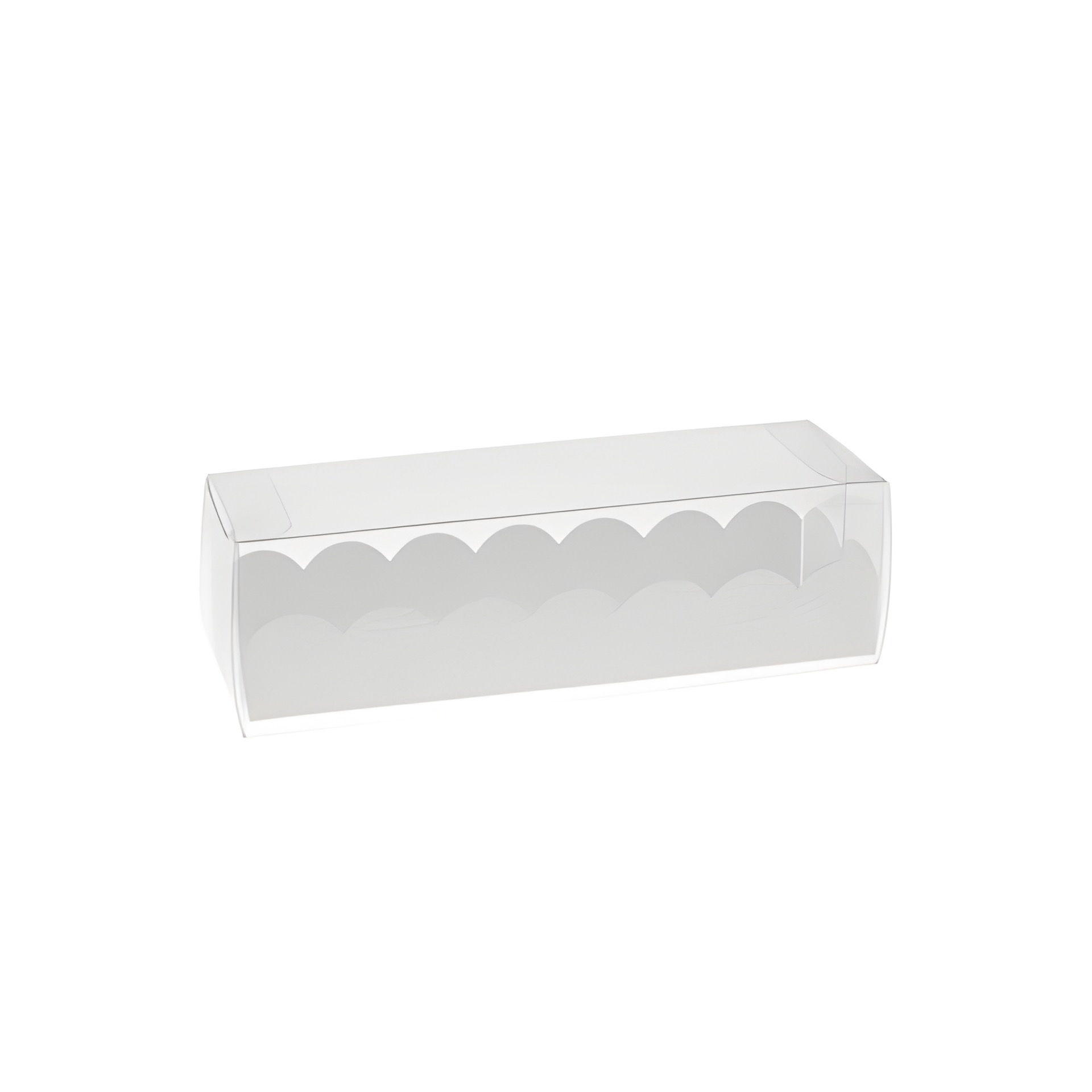 Klarsichtschachtel 190 x 50 x 50 mm mit Einlage weiß