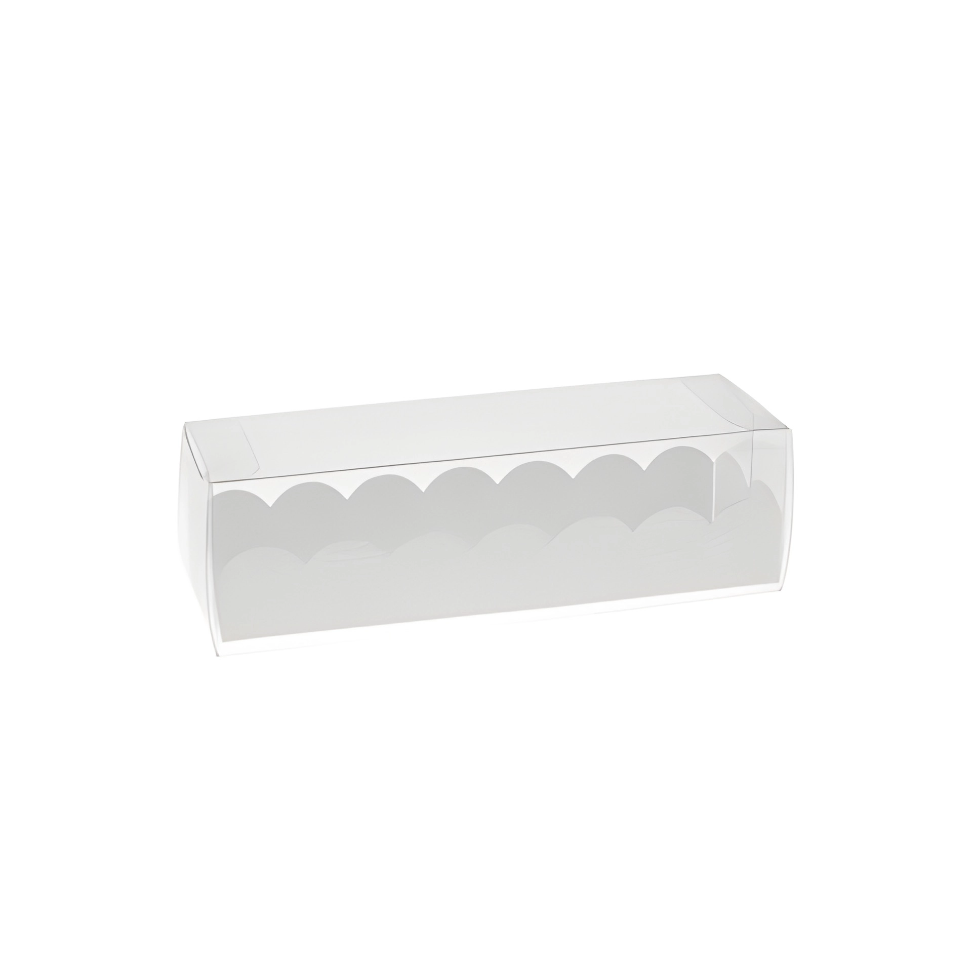 Klarsichtschachtel 190 x 50 x 50 mm mit Einlage weiß