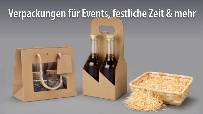 Verpackungen für Events, festliche Zeit und mehr