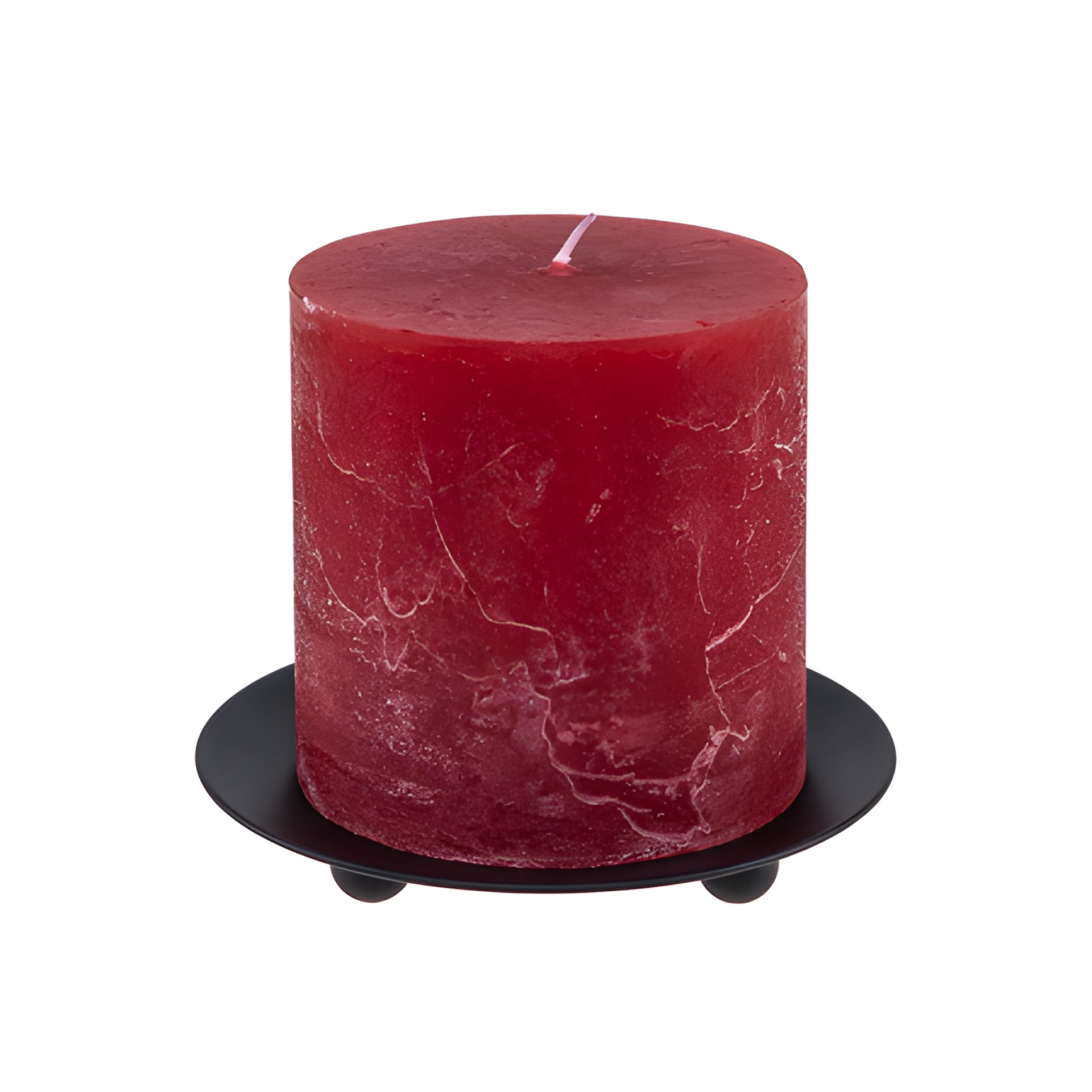 Kerzenständer flach, Ø 12 cm, schwarz