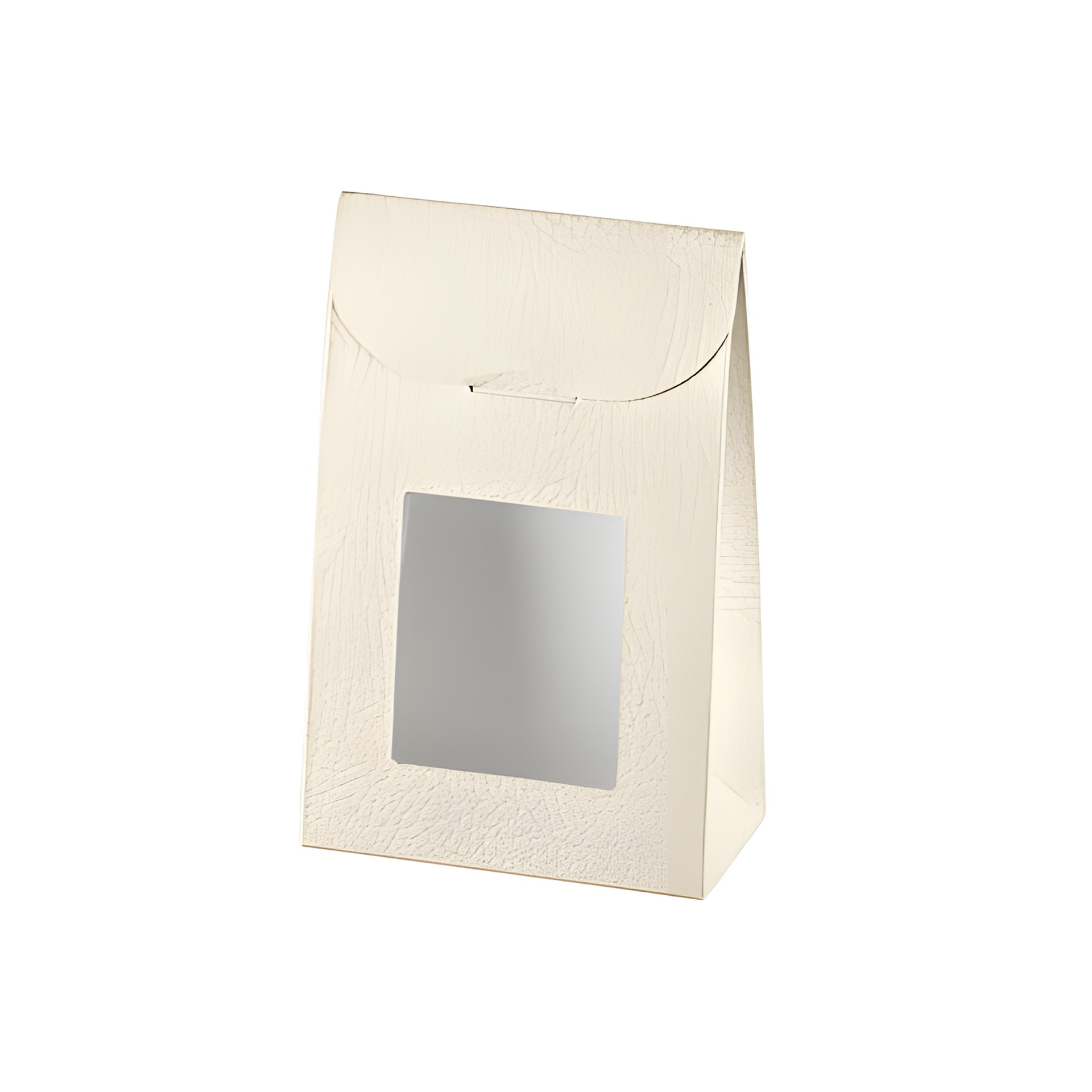 Sichtfenstertasche weiß, mittel