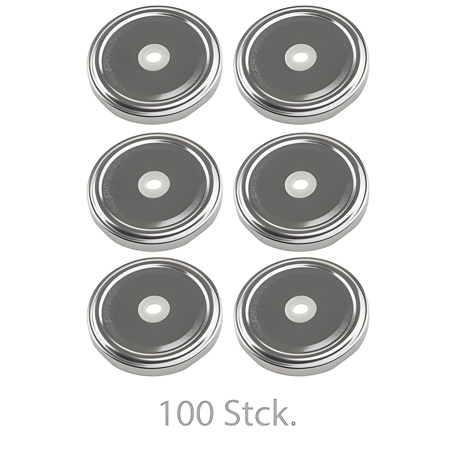 TO 63 Trinkhalmdeckel silber, Loch Ø 8 mm, 100 Stück