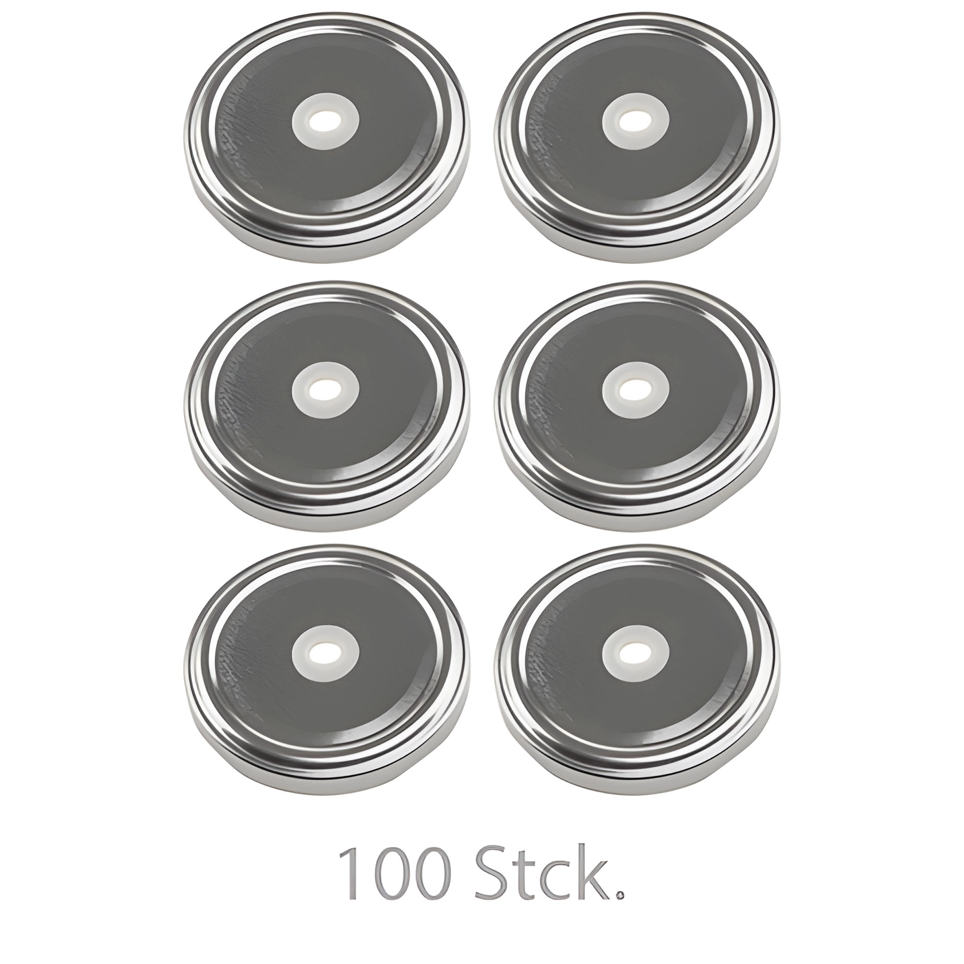 TO 63 Trinkhalmdeckel silber, Loch Ø 8 mm, 100 Stück