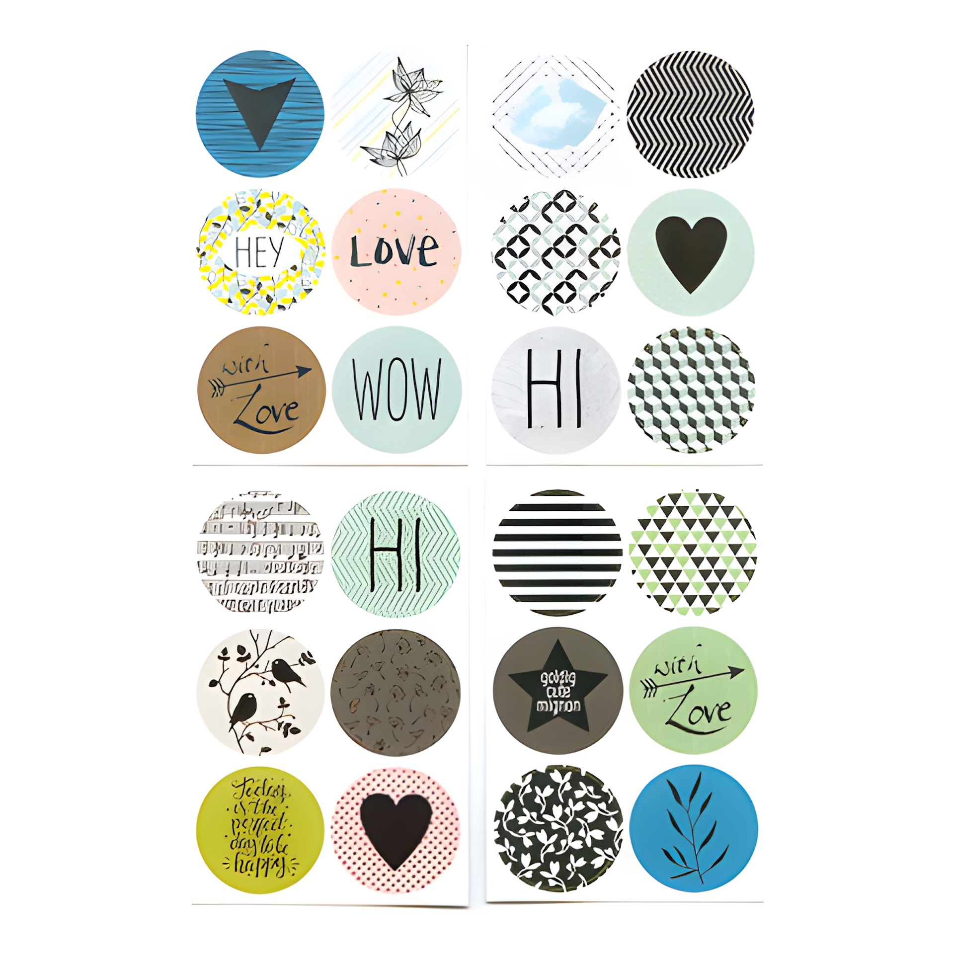 Rund-Sticker 'Hotfoil' Ø 4 cm, 24 Stück