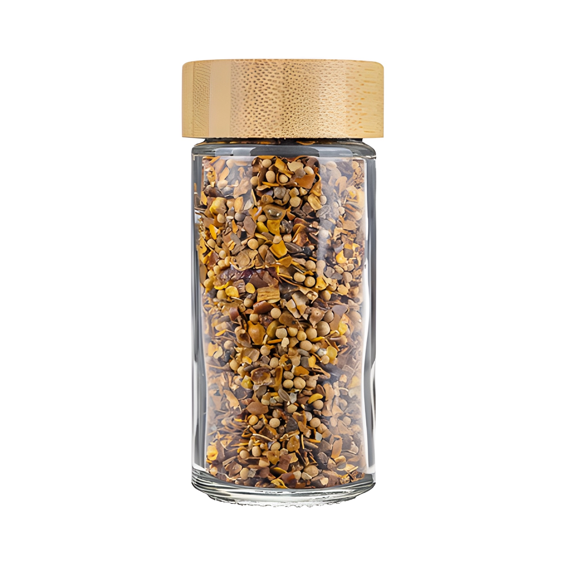 Gewürzglas mit Bambusdeckel 'Sprüche' 90 ml