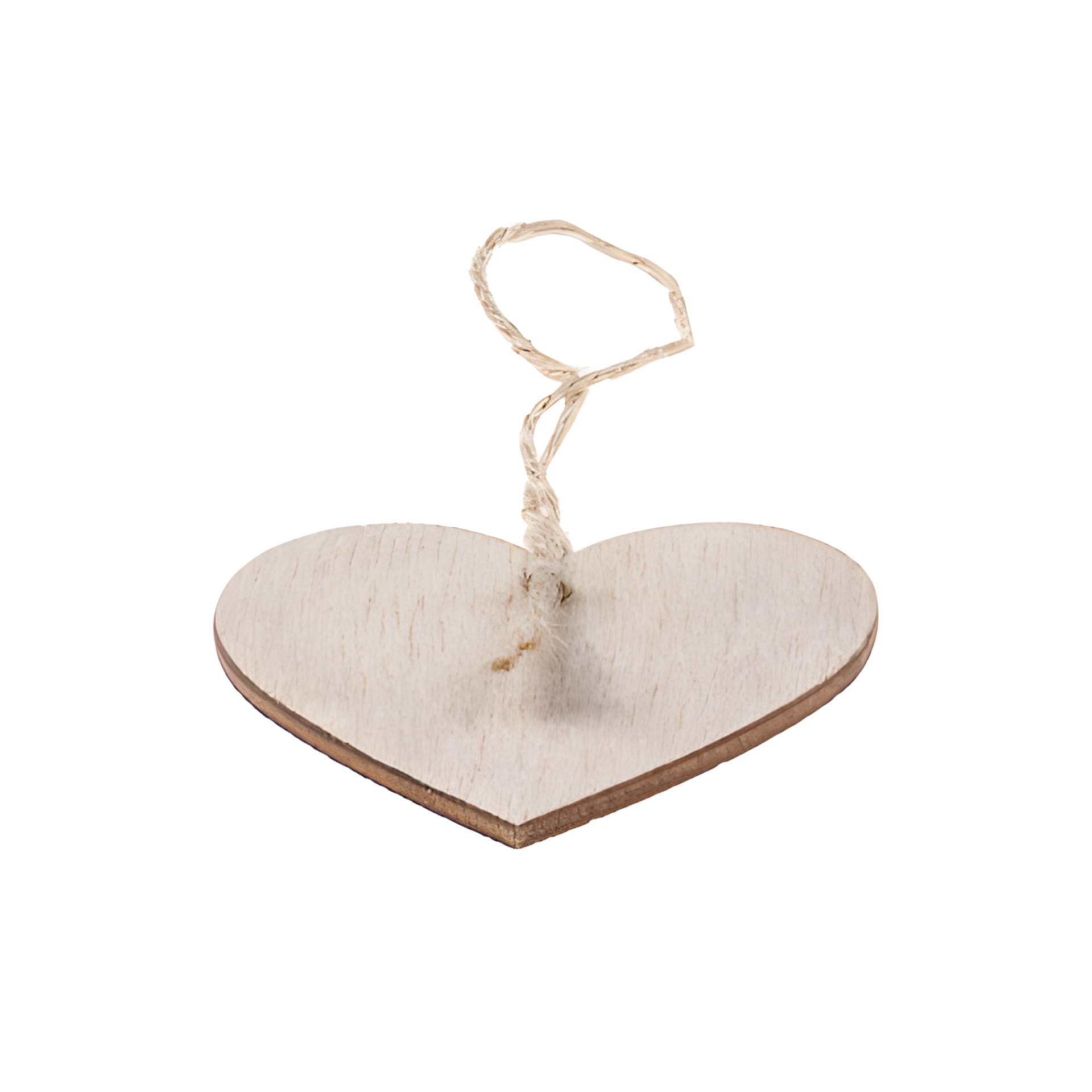 HappyTappi Deko-Anhänger 'Herz' aus Holz, 6 x 6 cm, 4 Stück