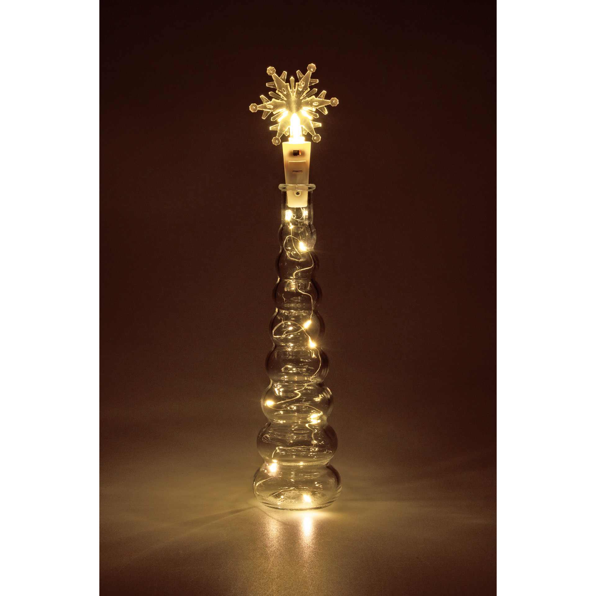 Flaschenlicht 'Schneeflocke', 8 LEDs
