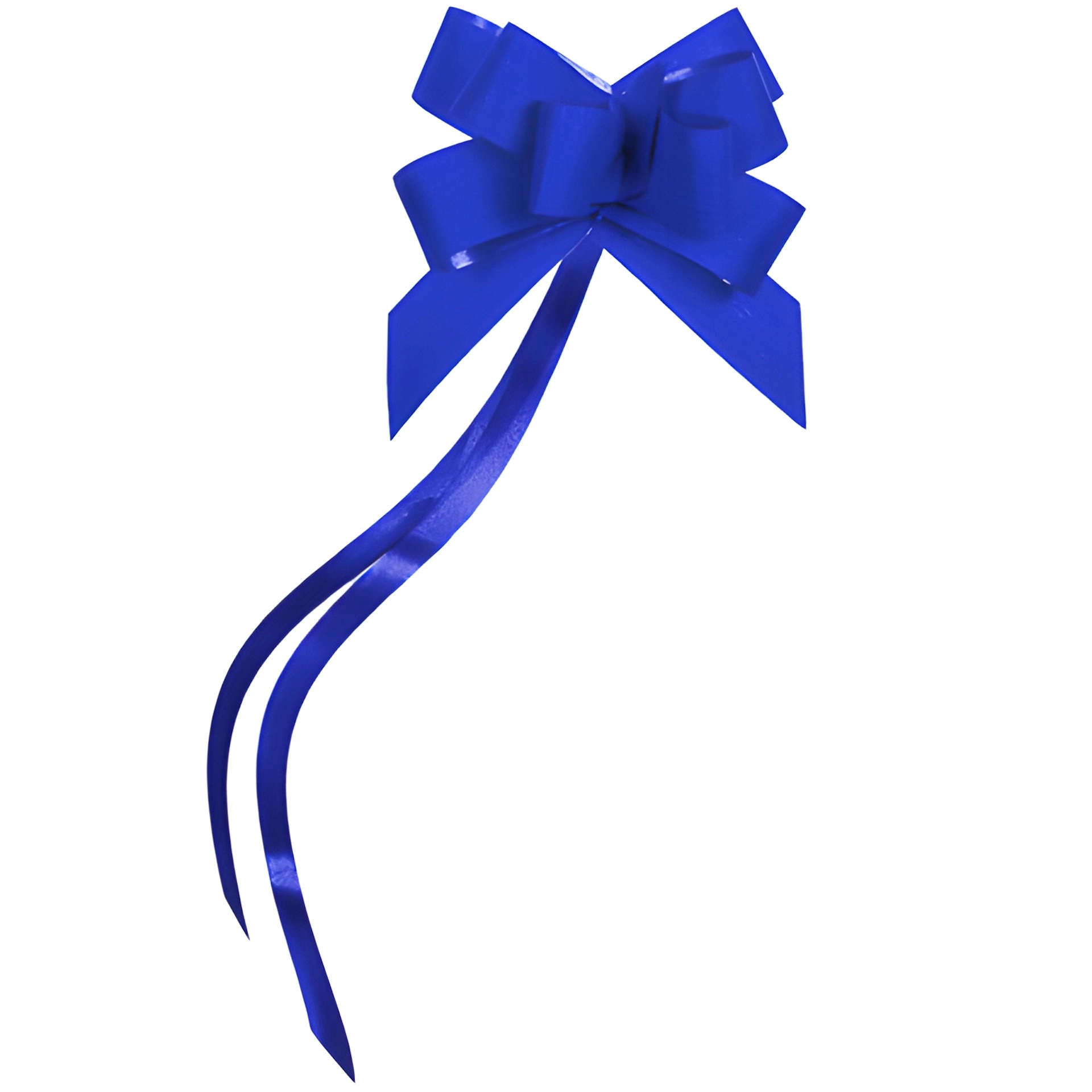 Ziehschleife Paperlook ca. 50 mm, blau, 100 Stück