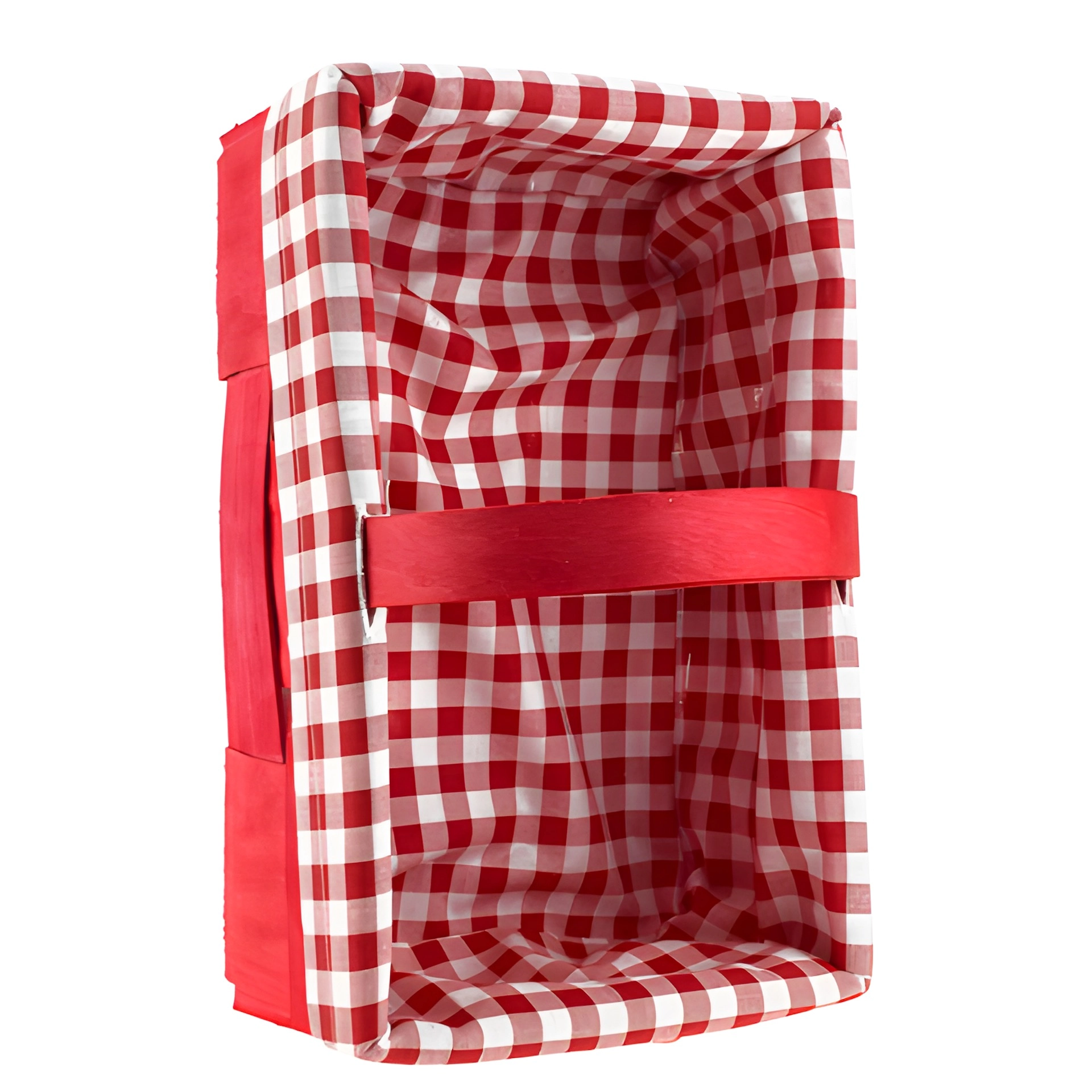 Spankorb mit Stoffbezug 27 x 18 x 10 cm rot
