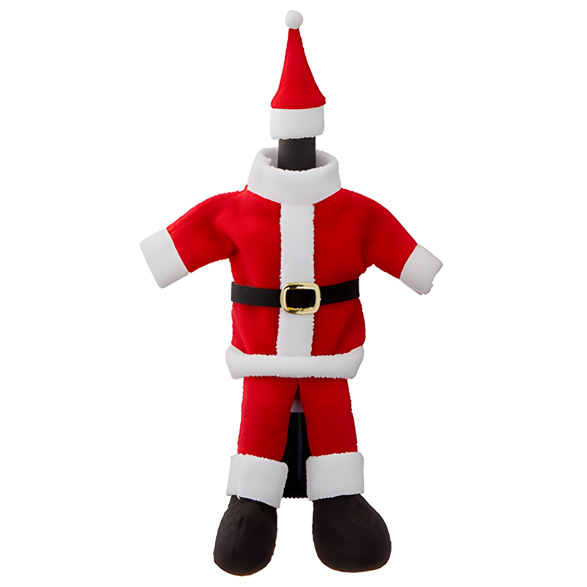 Flaschenverkleidung 'Santa mit Beinen', 2-teilig