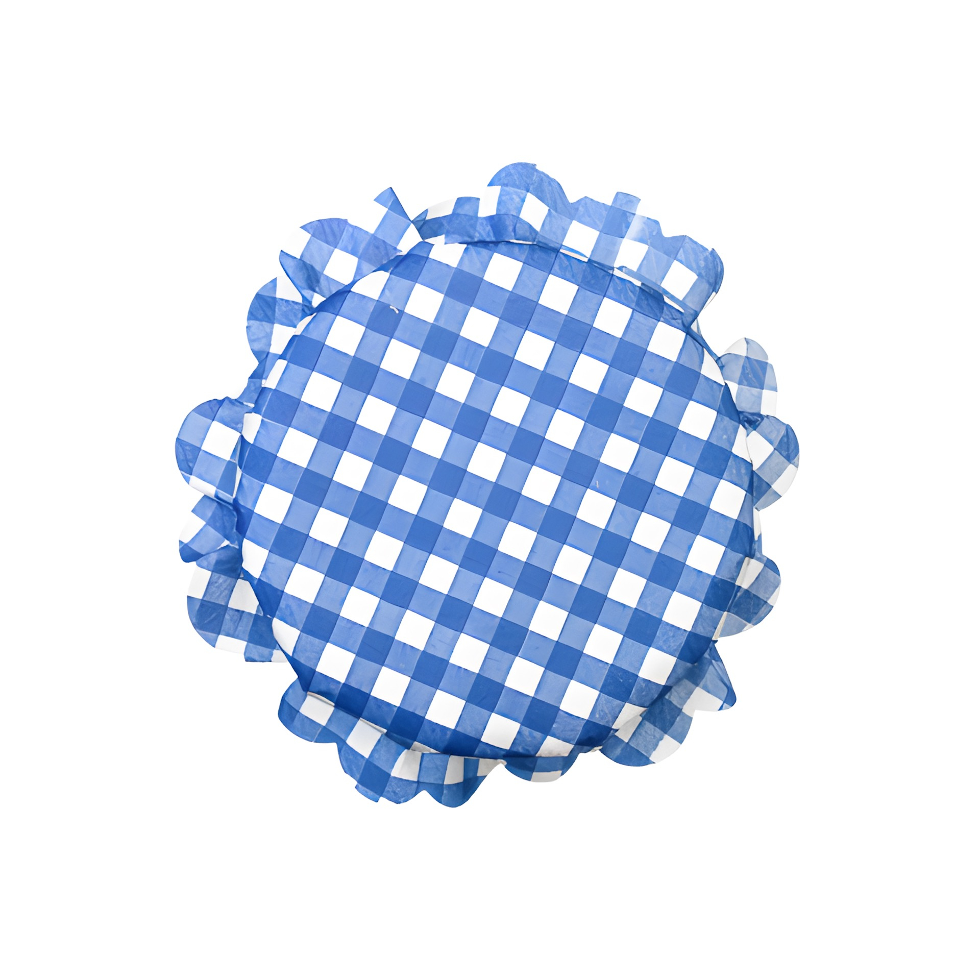 Vliesdeckchen Ø 170 mm blau kariert, 100 Stück