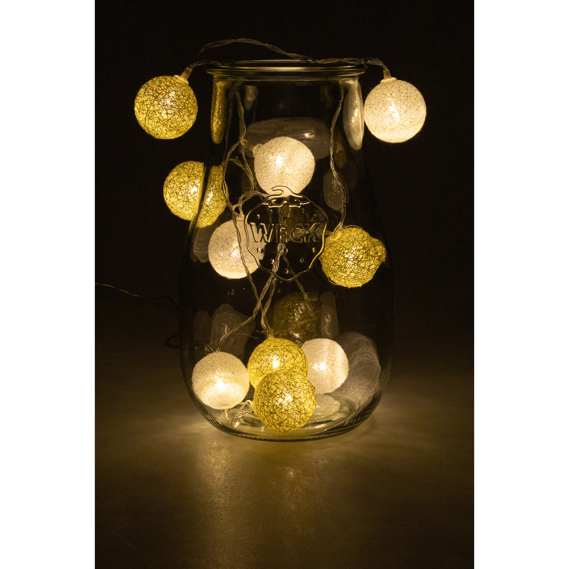 Lichterkette 'Cotton Ball' mit 10 LEDs, warmweiß