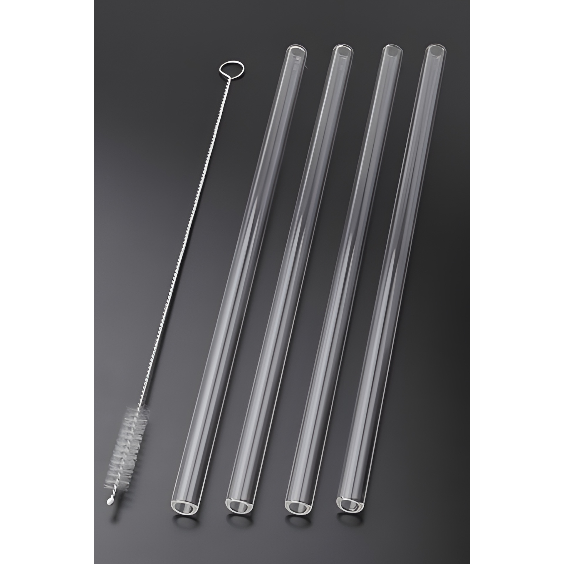 Glastrinkhalme 20 cm, Ø 8 mm, 4 Stück