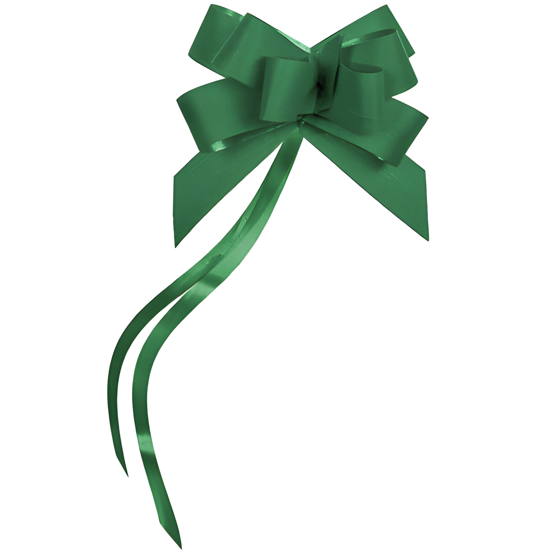 Ziehschleife Paperlook ca. 80 mm, dunkelgrün, 10 Stück