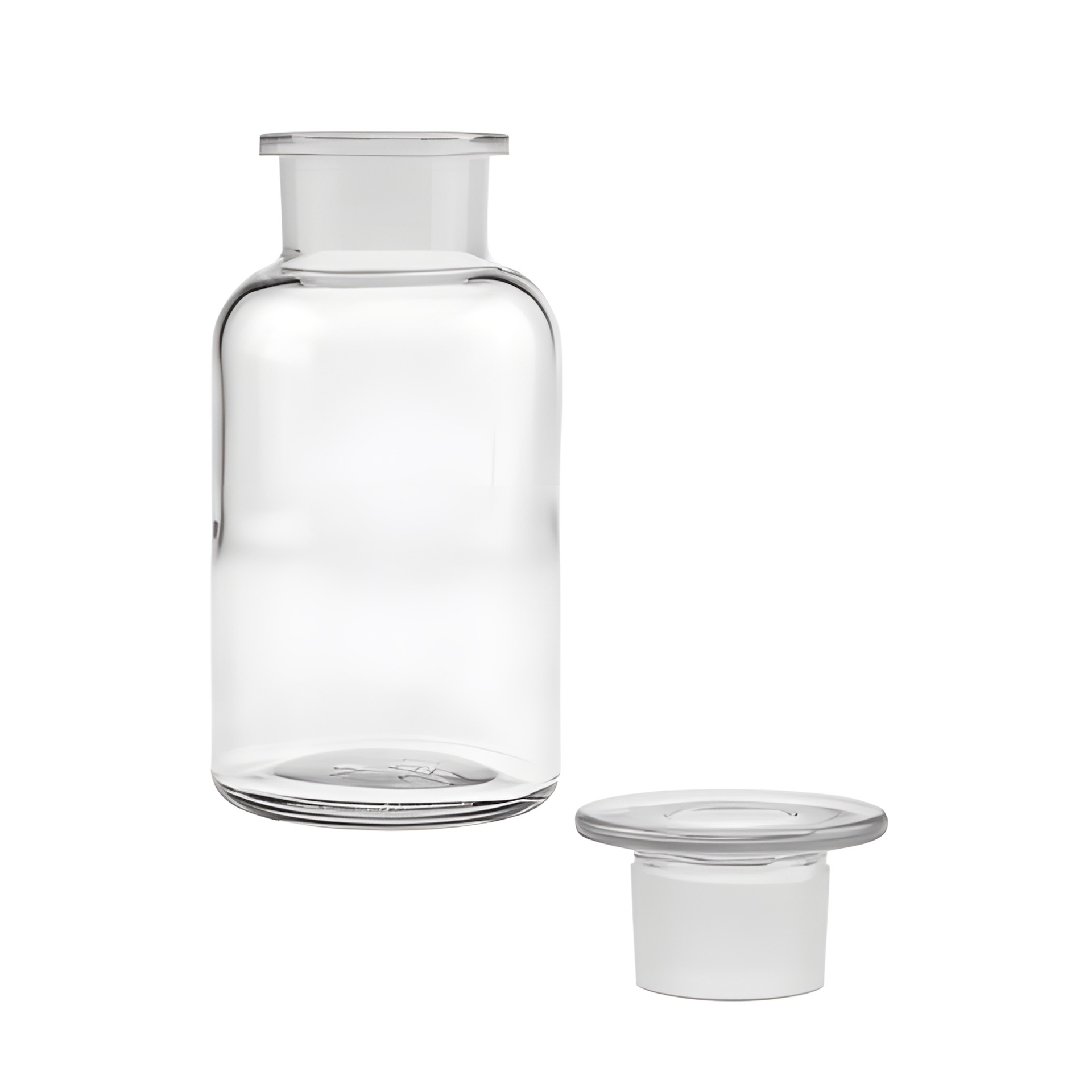 Apothekerflasche mit Glasstopfen  500 ml weiß
