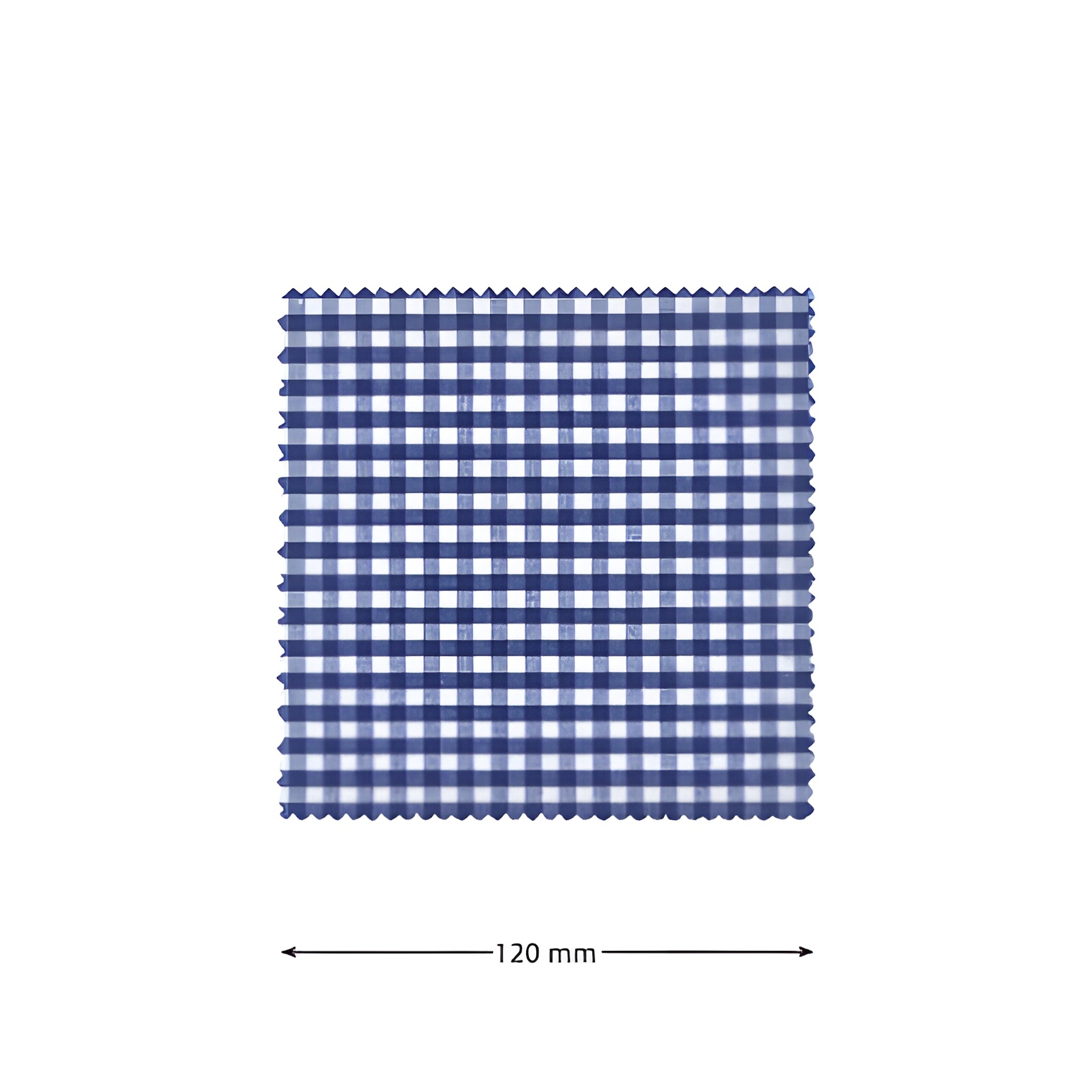Deckchen 120 mm blau kariert (Beutel, 100 Stück)