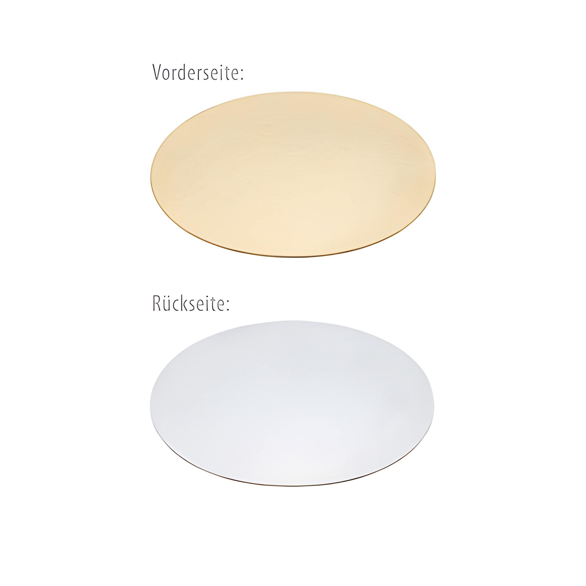 Pappscheibe Ø 160 mm gold/silber,  50 Stück