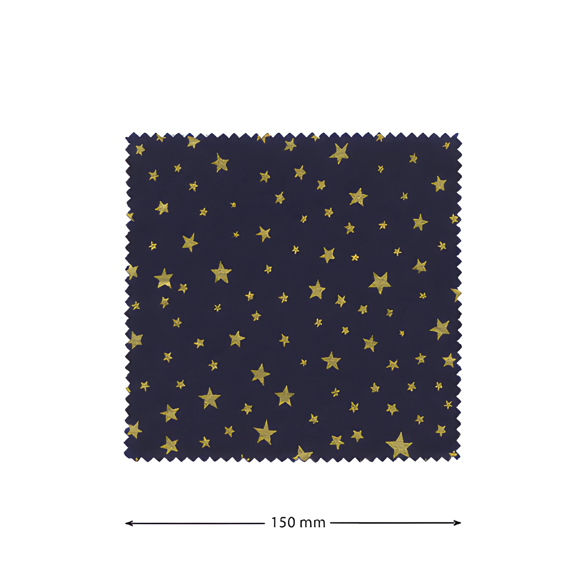Deckchen 150 mm blau mit goldenen Sternen (Beutel, 100 St.)