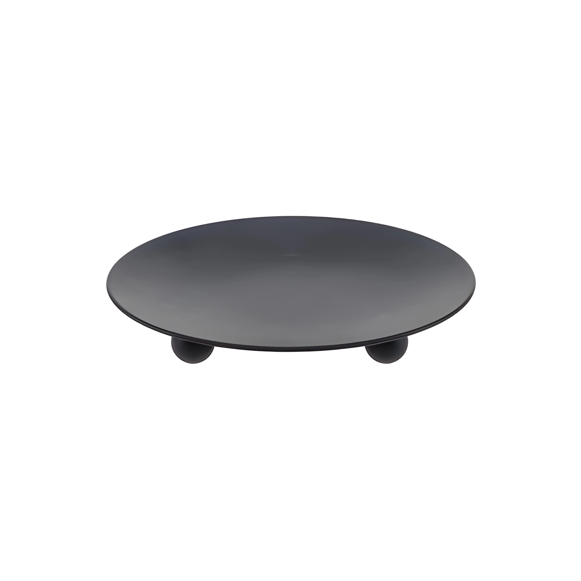 Kerzenständer flach, Ø 12 cm, schwarz