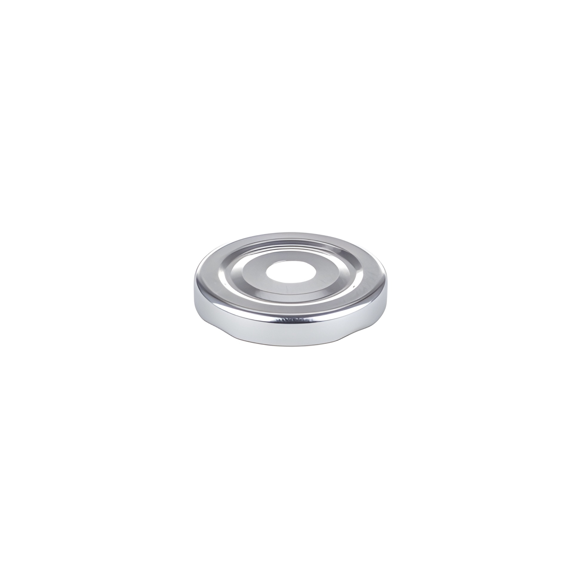 TO 48 Trinkhalmdeckel mit Ø 13 mm Loch, silber (Beutel, 50 Stück)