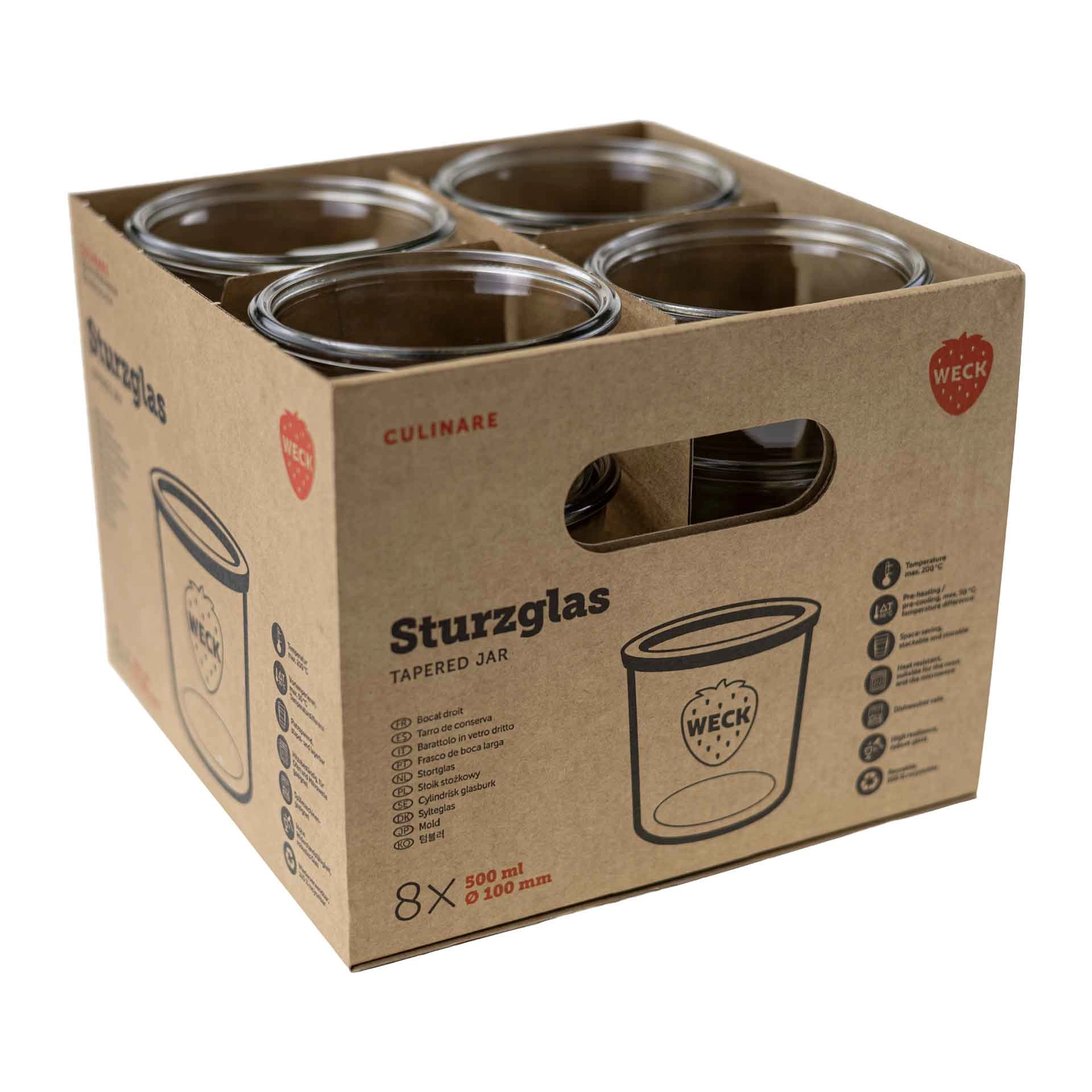 WECK Culinare Sturzglas 500 ml, 8er Karton
