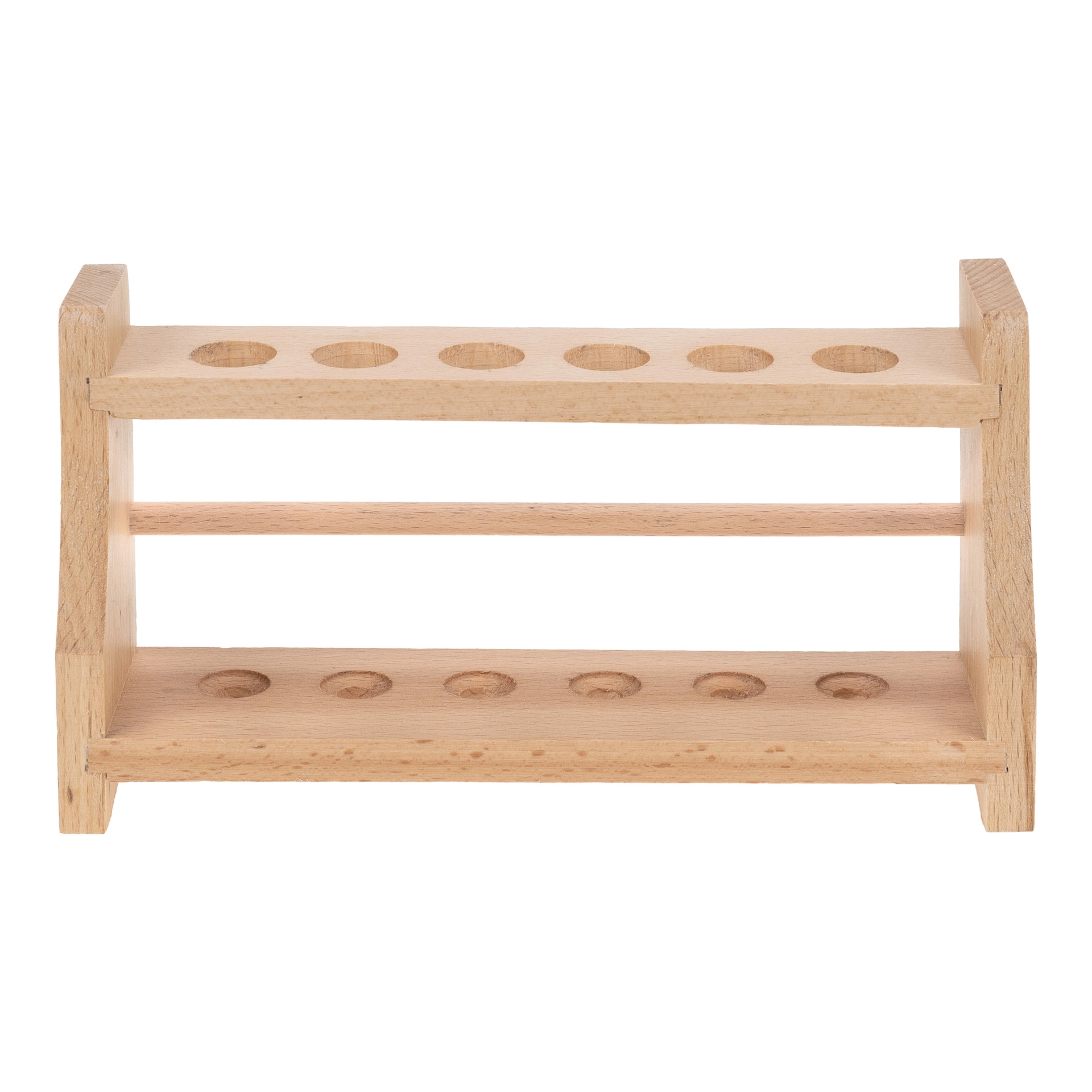 Holzgestell für 6 Reagenzgläser